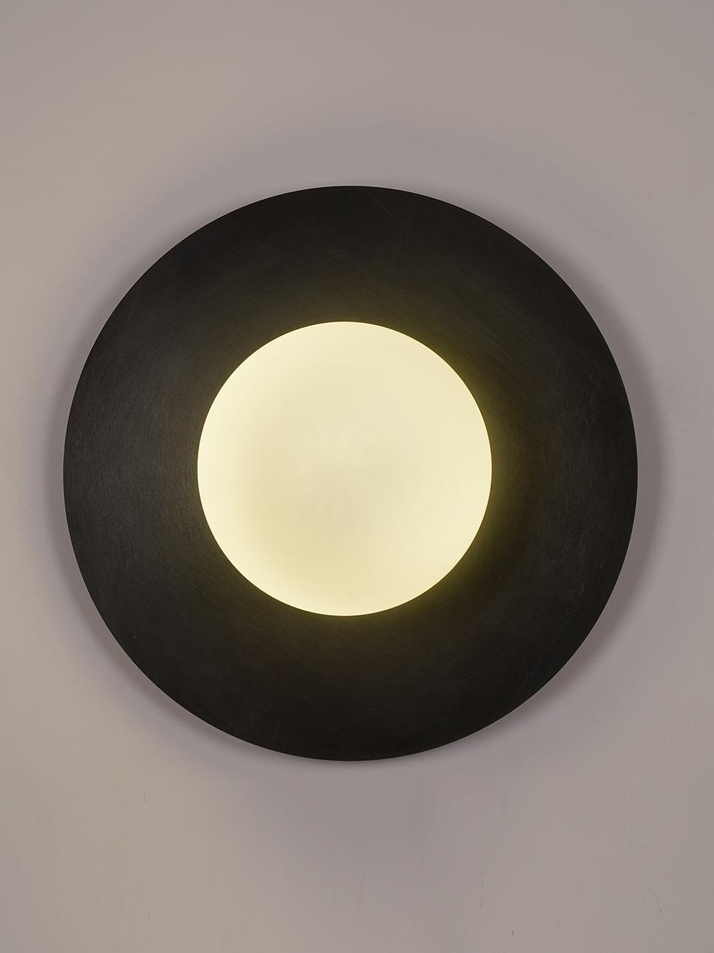 Godfrey Modern Minimalist Round Art Brass Glass Wall Lamp - Letslighting