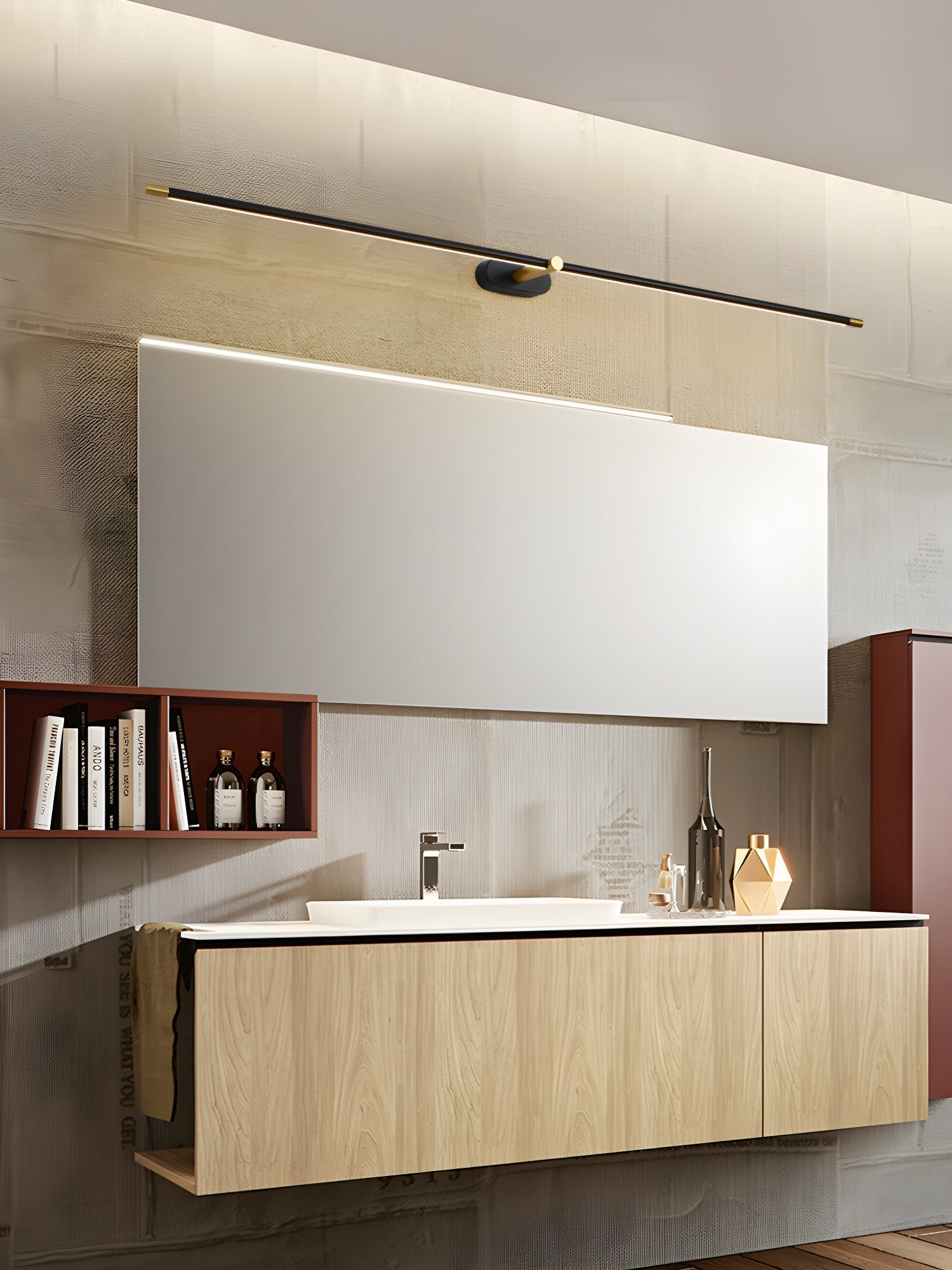 Lustra Wall Lamp Minimalist Linear Rechargeable - Letslighting
