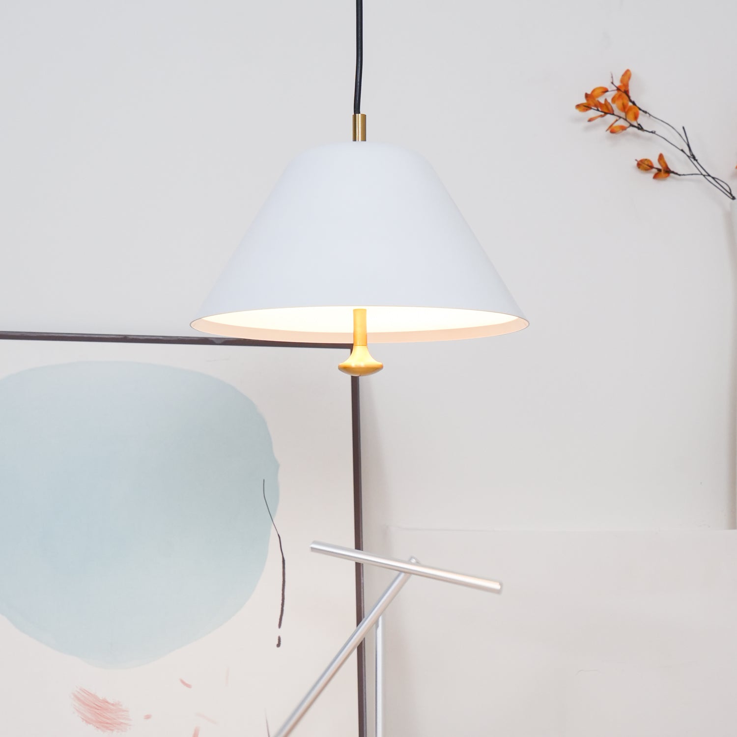 Solara Pendant Lamp Bell Glass Brass Minimalist - Letslighting