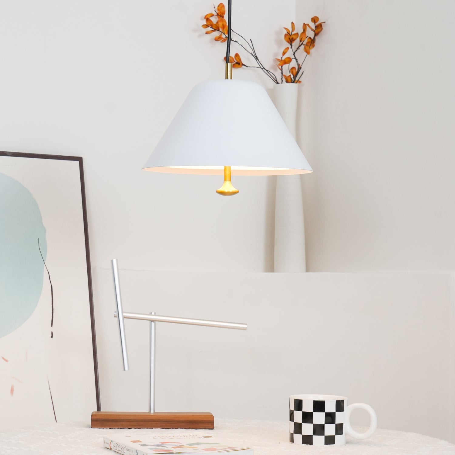 Solara Pendant Lamp Bell Glass Brass Minimalist - Letslighting