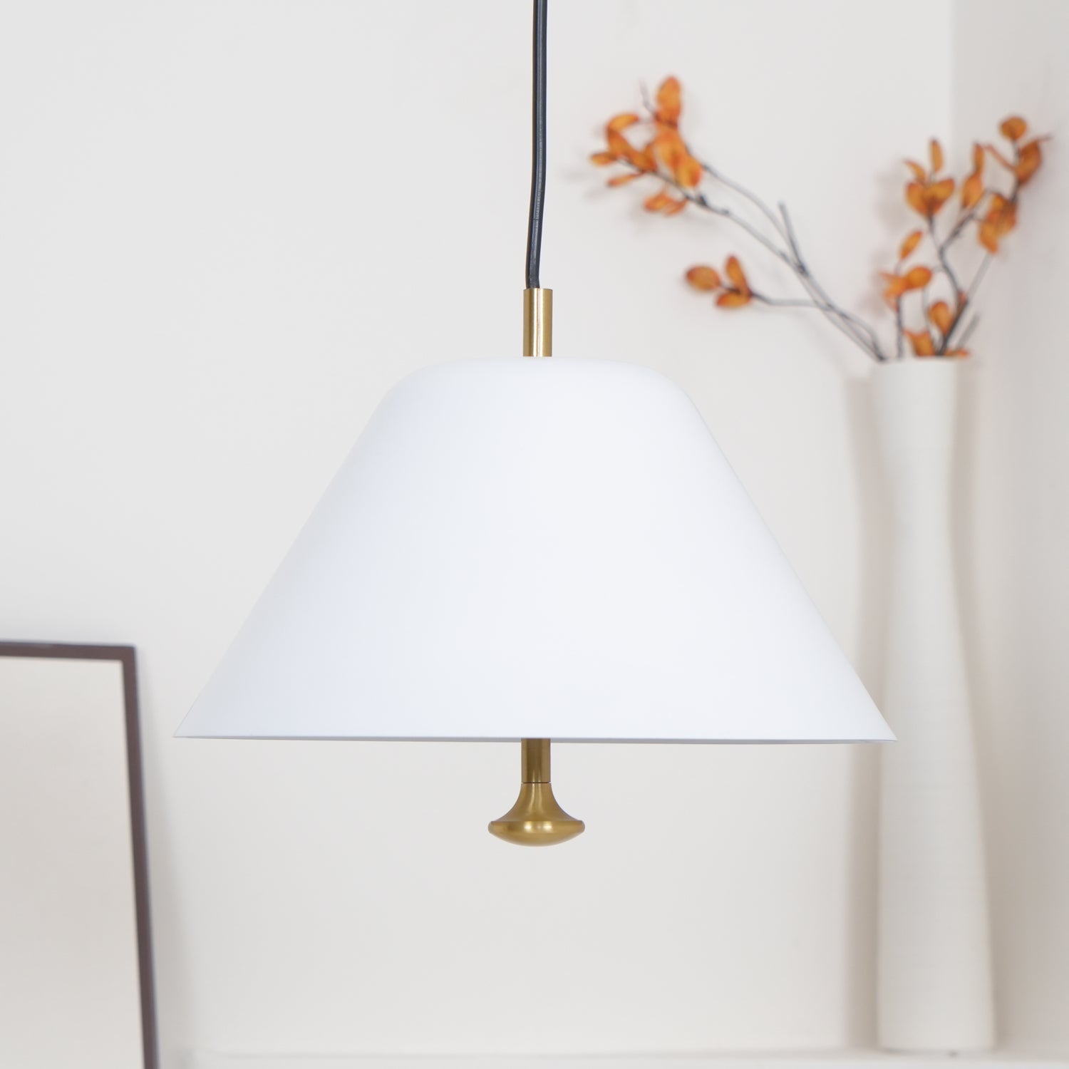 Solara Pendant Lamp Bell Glass Brass Minimalist - Letslighting