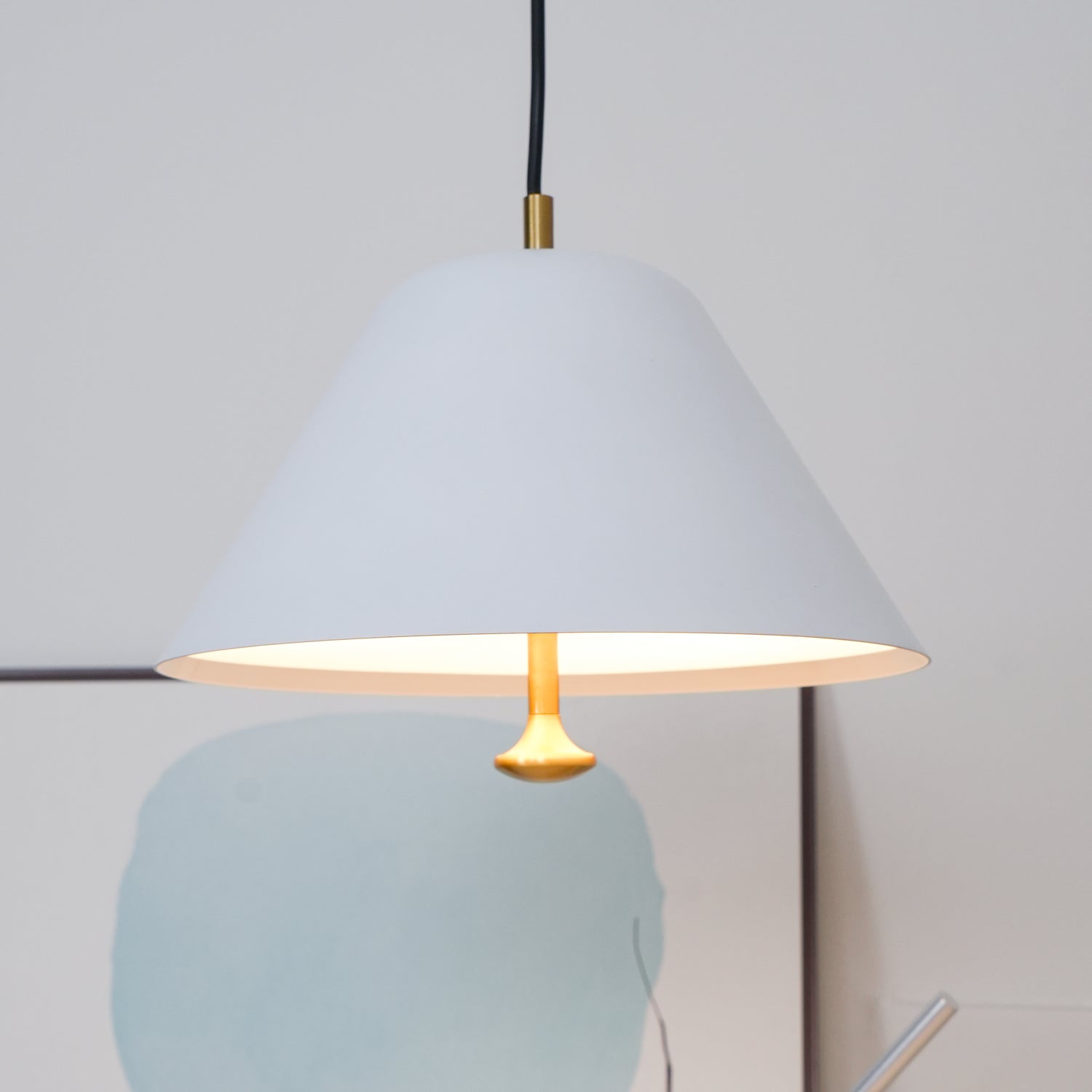 Solara Pendant Lamp Bell Glass Brass Minimalist - Letslighting