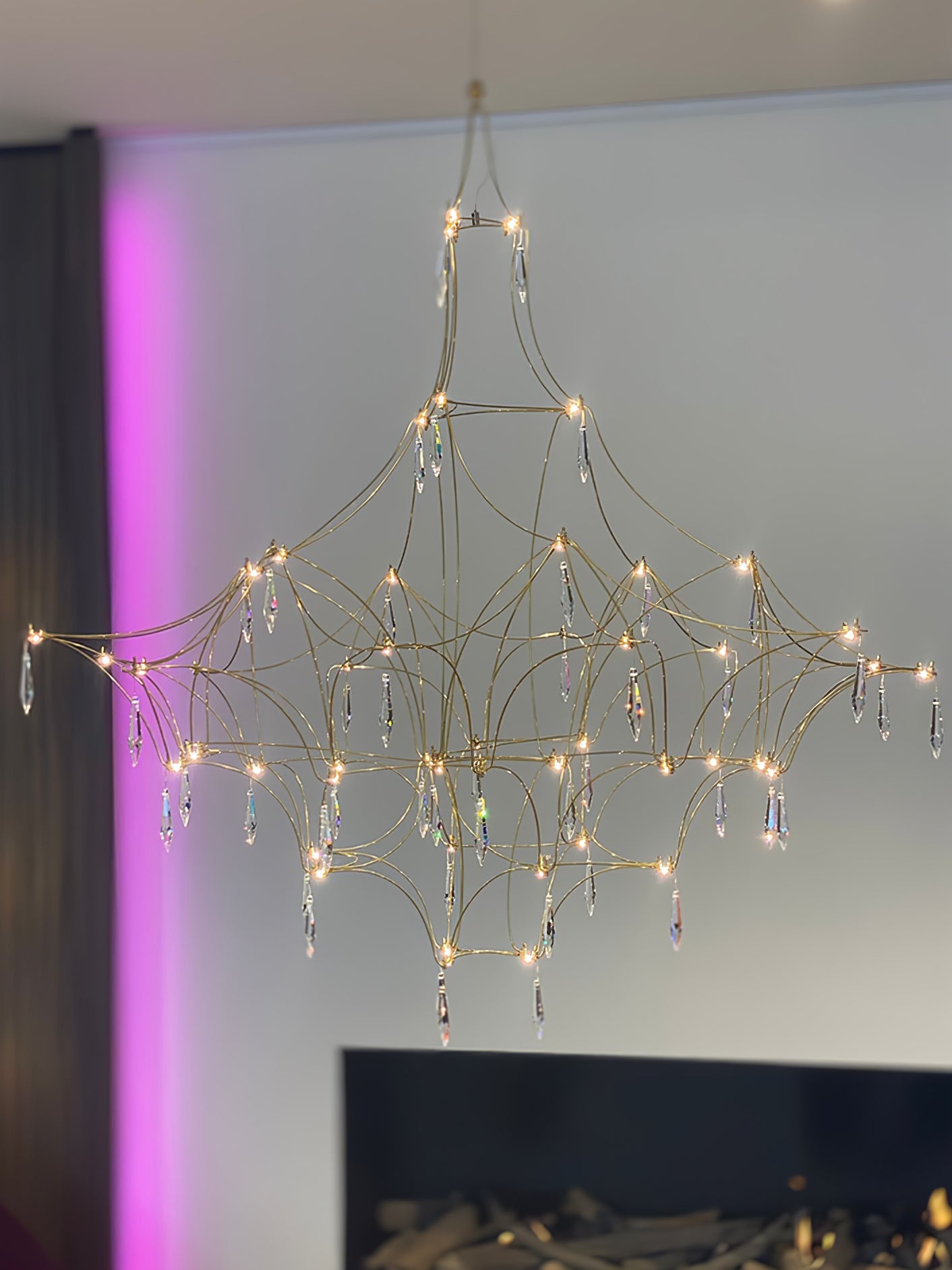 Lustra Chandelier Stainless Crystal Net - Letslighting
