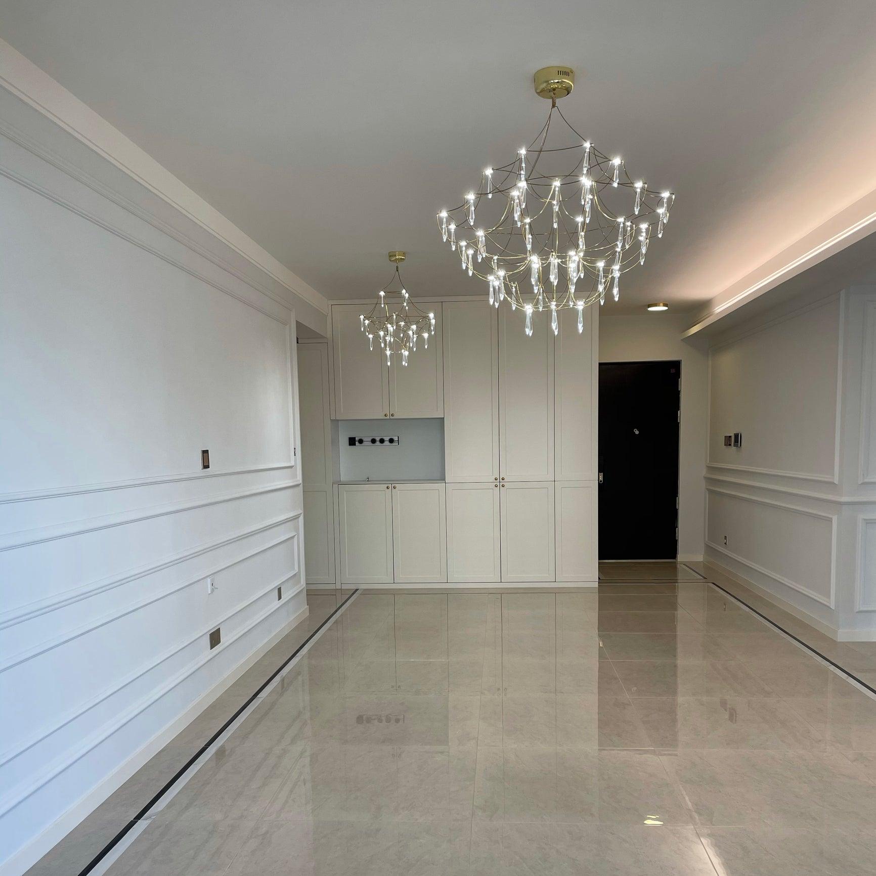 Lustra Chandelier Stainless Crystal Net - Letslighting