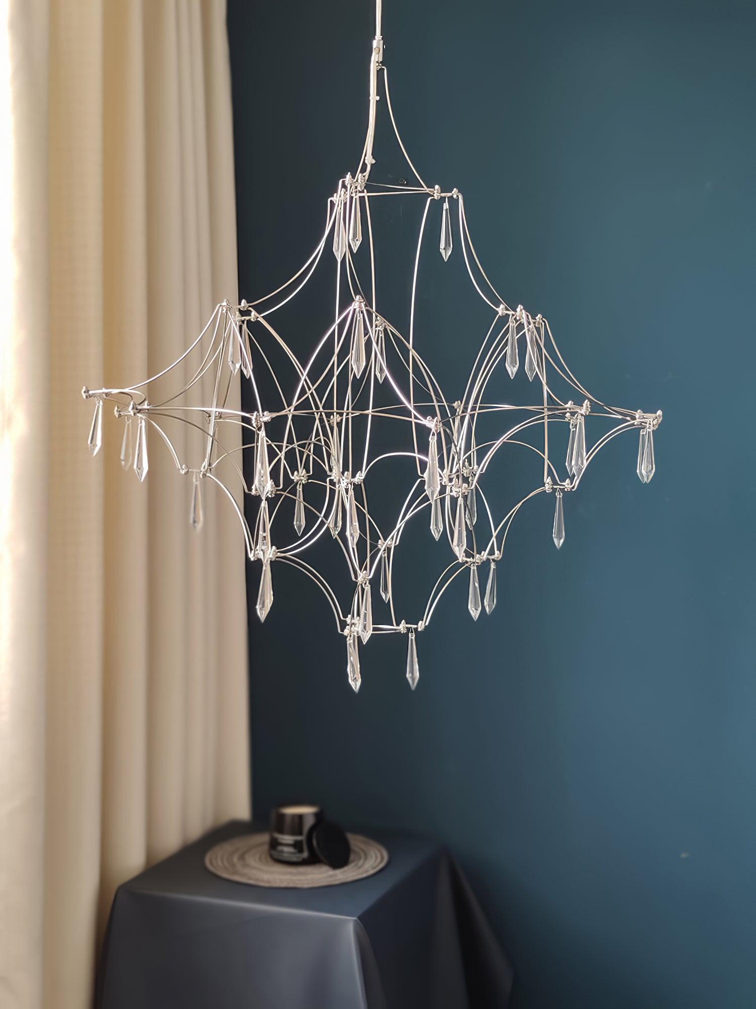 Lustra Chandelier Stainless Crystal Net - Letslighting