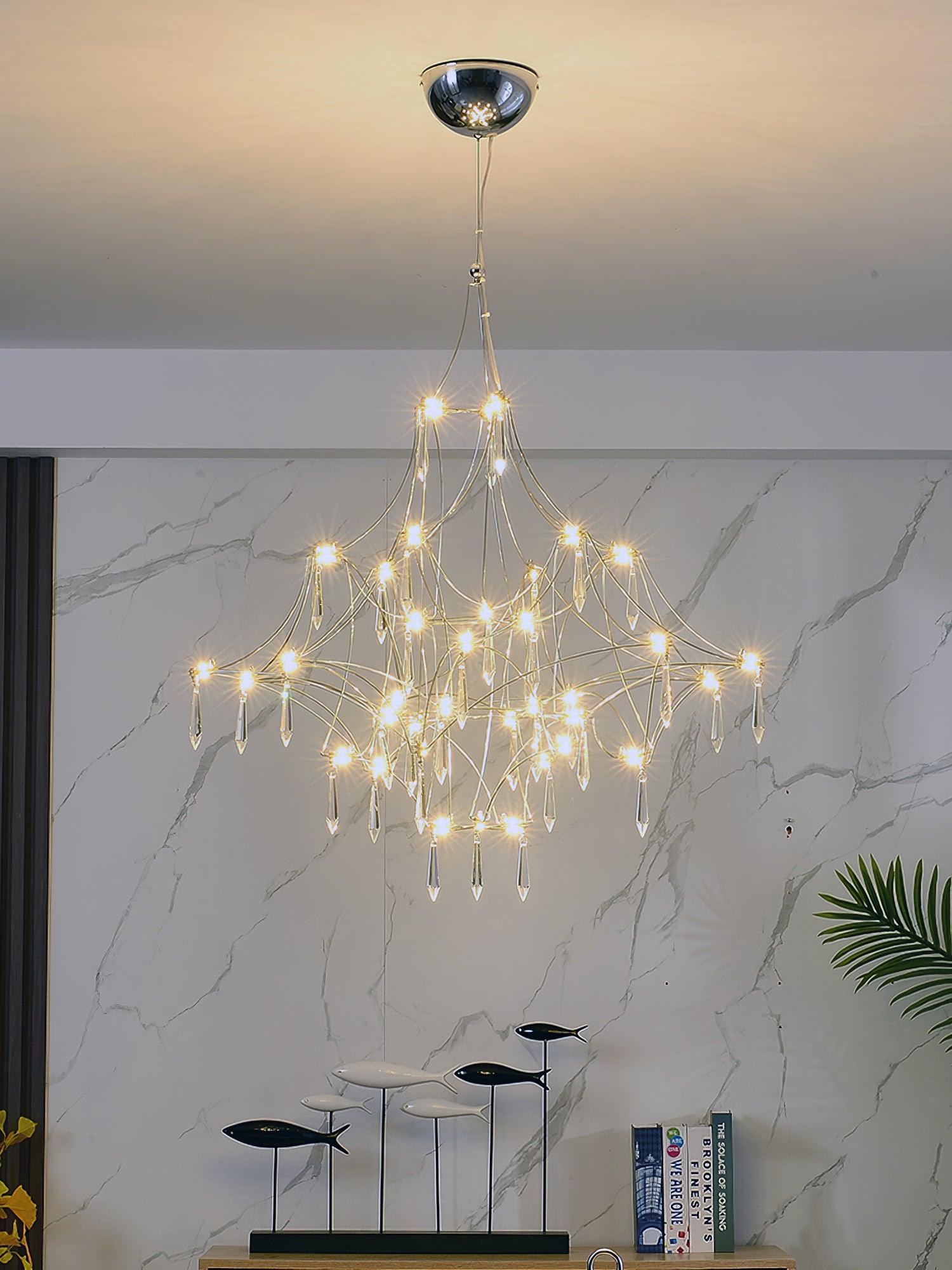 Lustra Chandelier Stainless Crystal Net - Letslighting