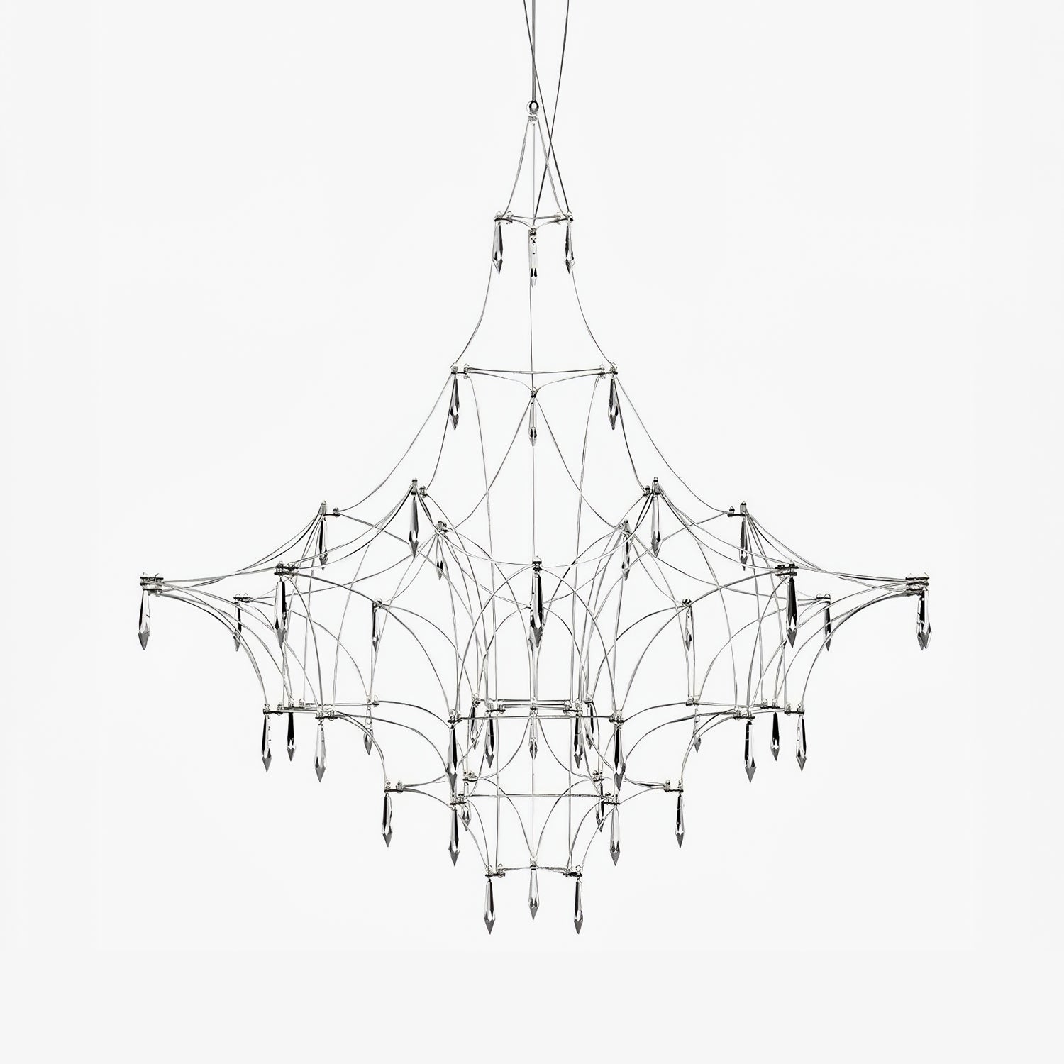 Lustra Chandelier Stainless Crystal Net - Letslighting