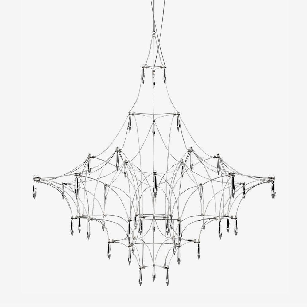 Lustra Chandelier Stainless Crystal Net - Letslighting
