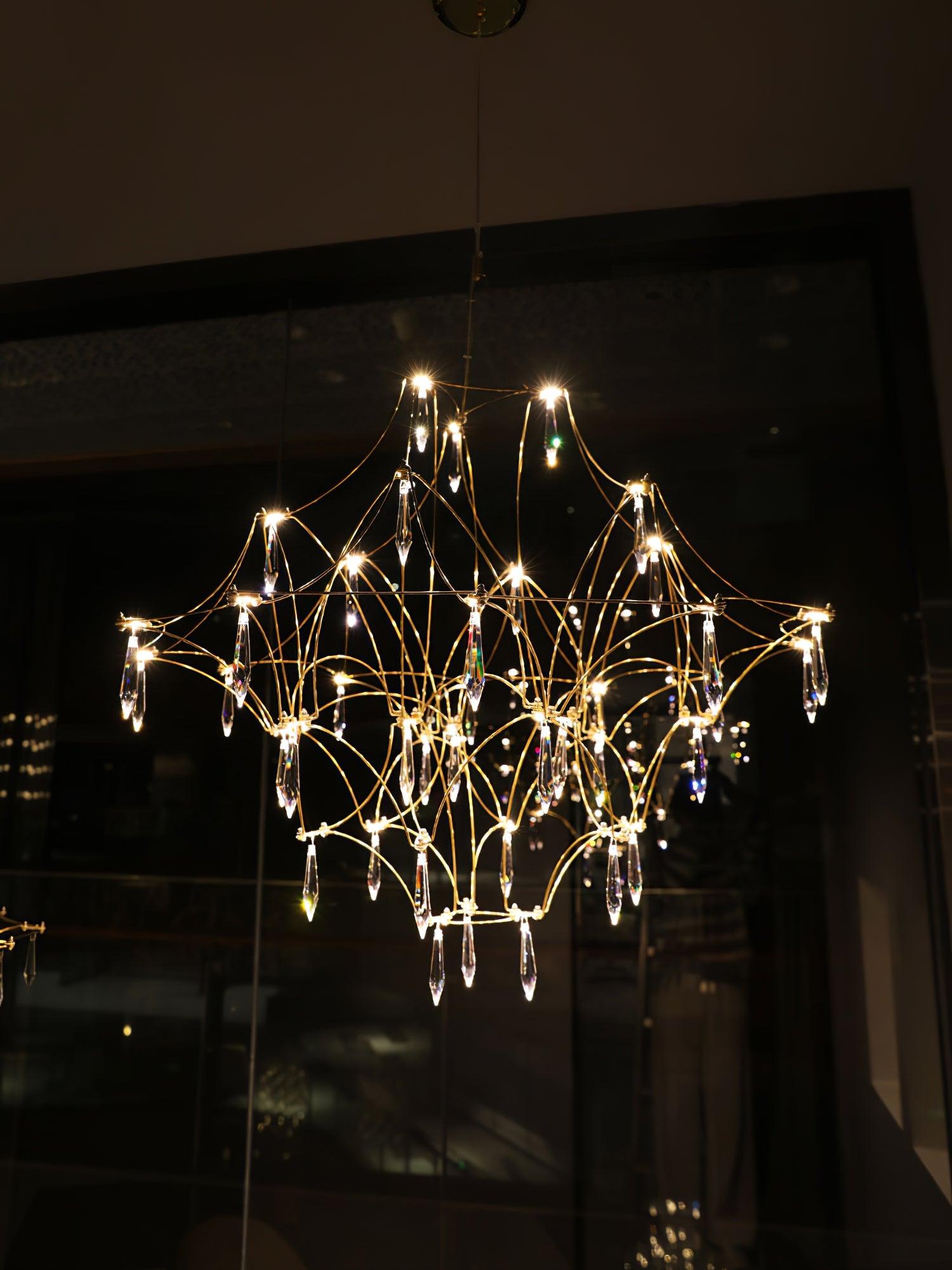Lustra Chandelier Stainless Crystal Net - Letslighting