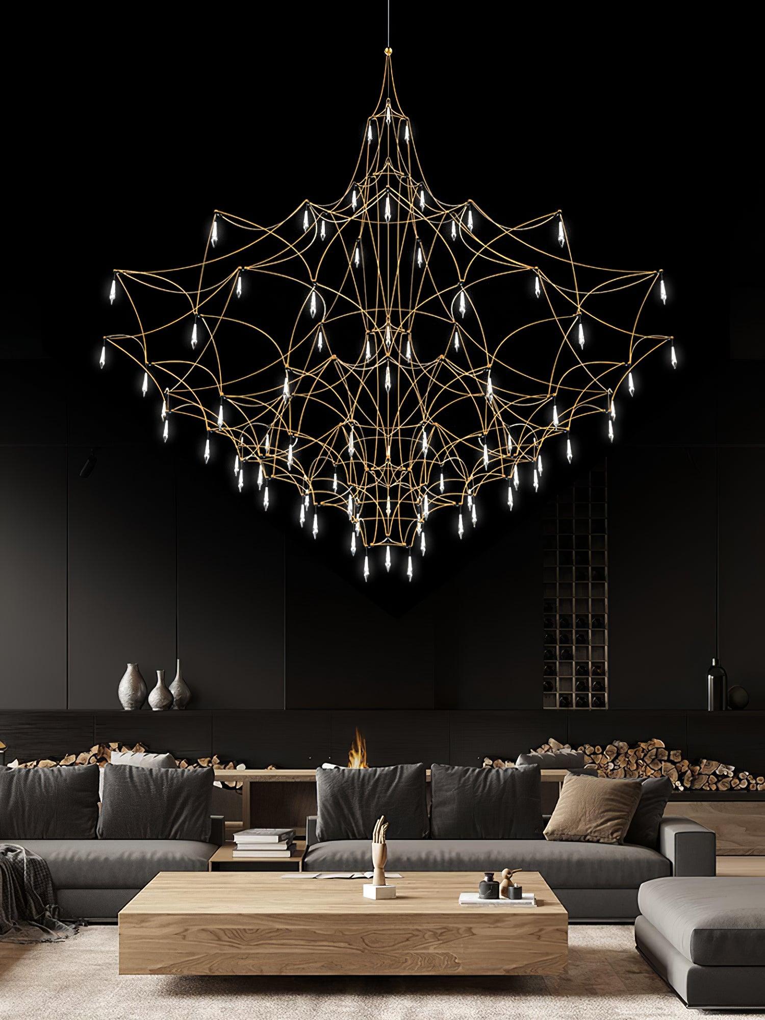 Lustra Chandelier Stainless Crystal Net - Letslighting
