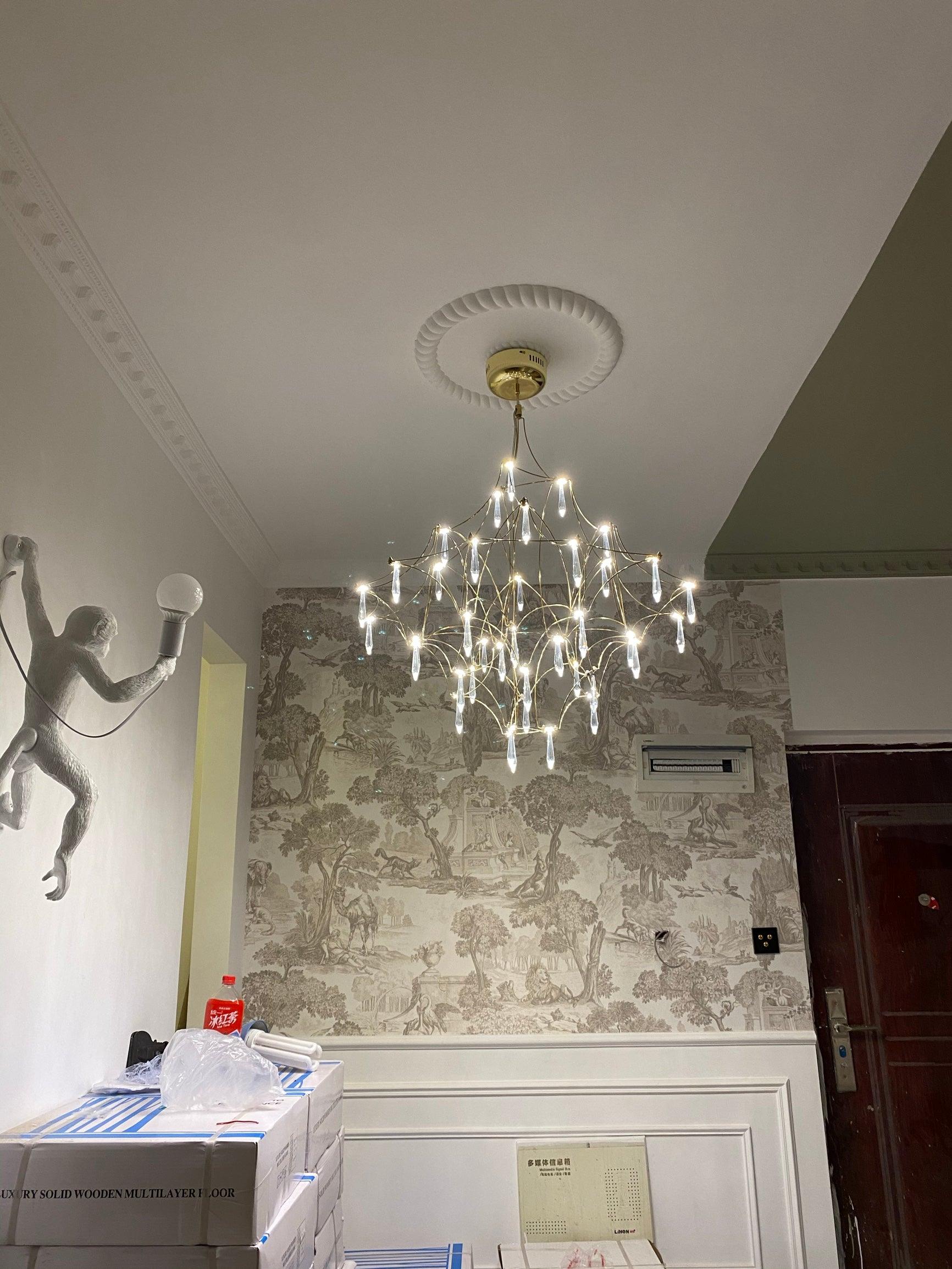 Lustra Chandelier Stainless Crystal Net - Letslighting