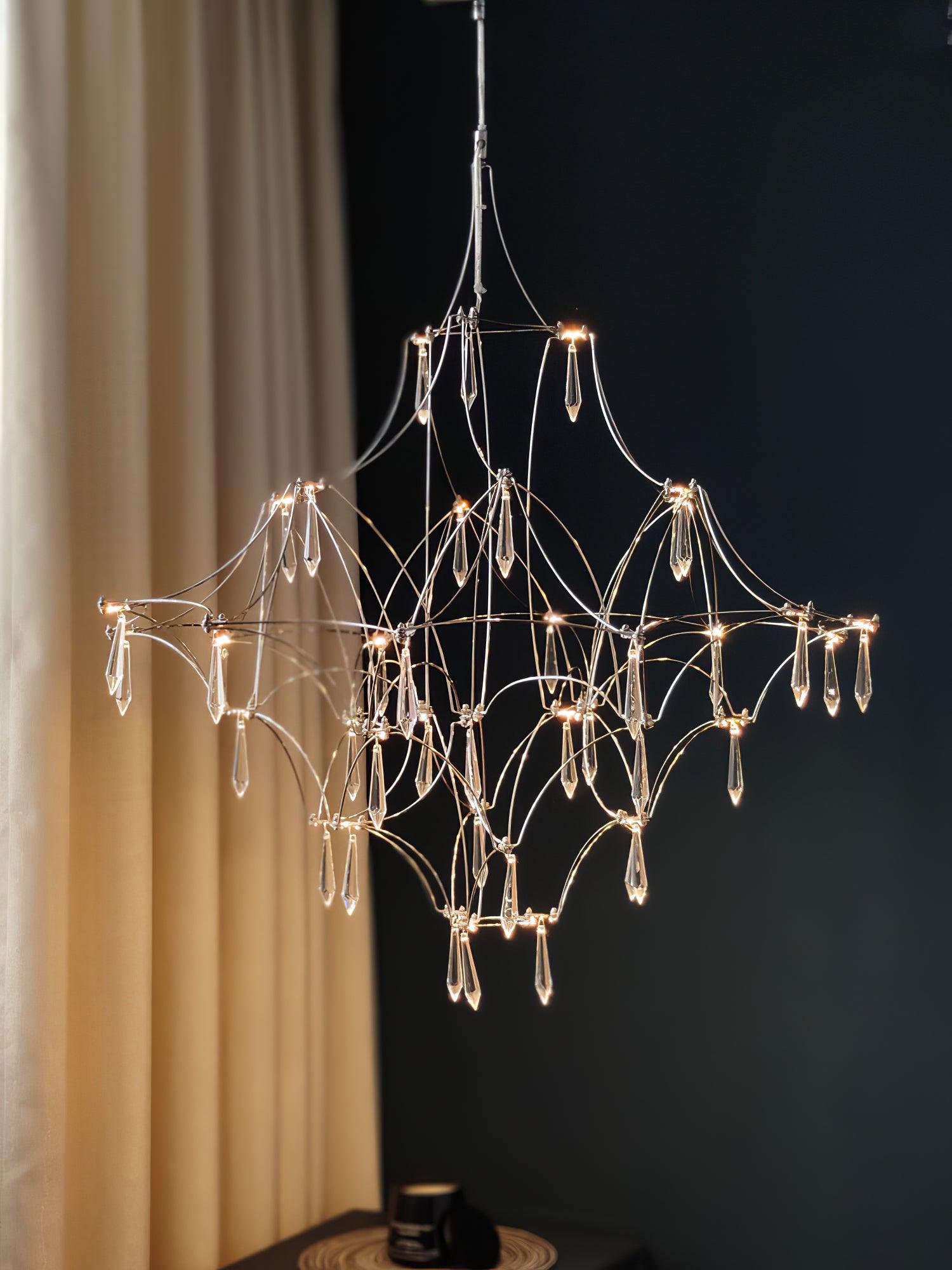 Lustra Chandelier Stainless Crystal Net - Letslighting