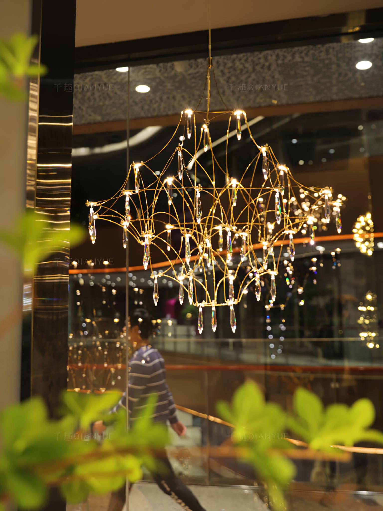 Lustra Chandelier Stainless Crystal Net - Letslighting