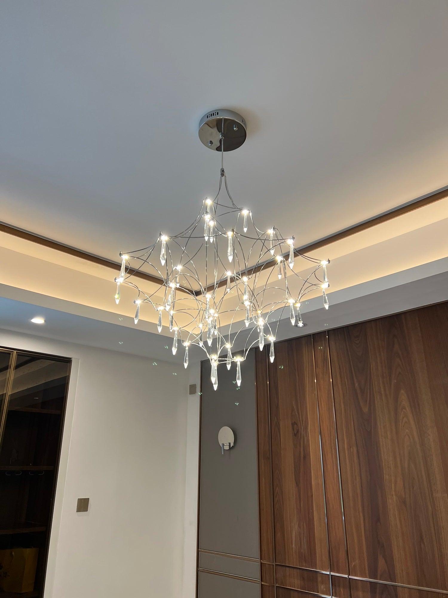 Lustra Chandelier Stainless Crystal Net - Letslighting