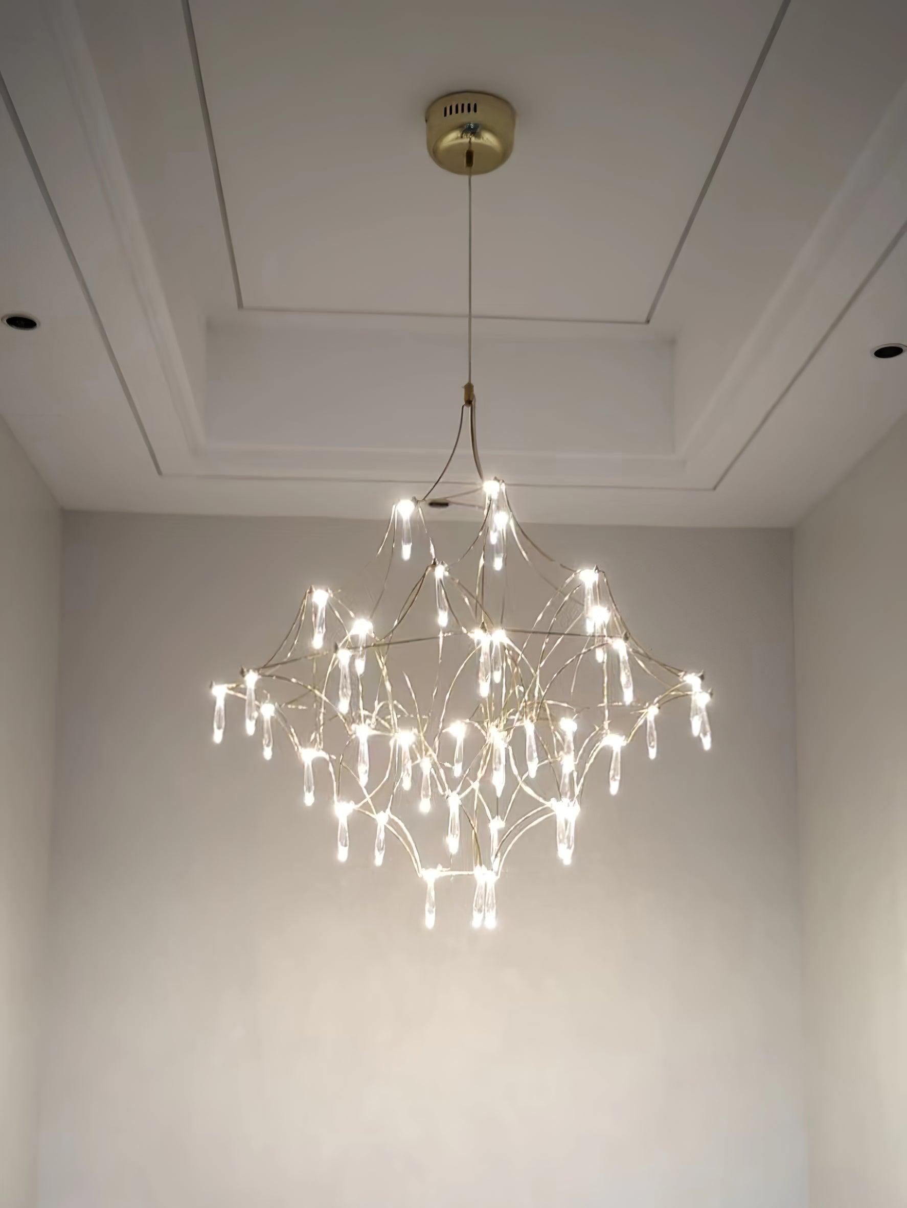 Lustra Chandelier Stainless Crystal Net - Letslighting
