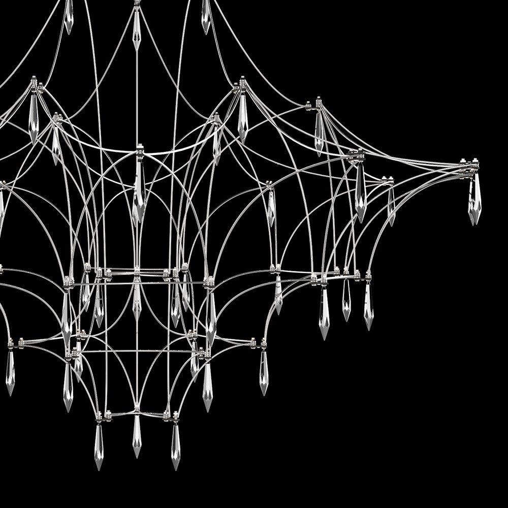 Lustra Chandelier Stainless Crystal Net - Letslighting