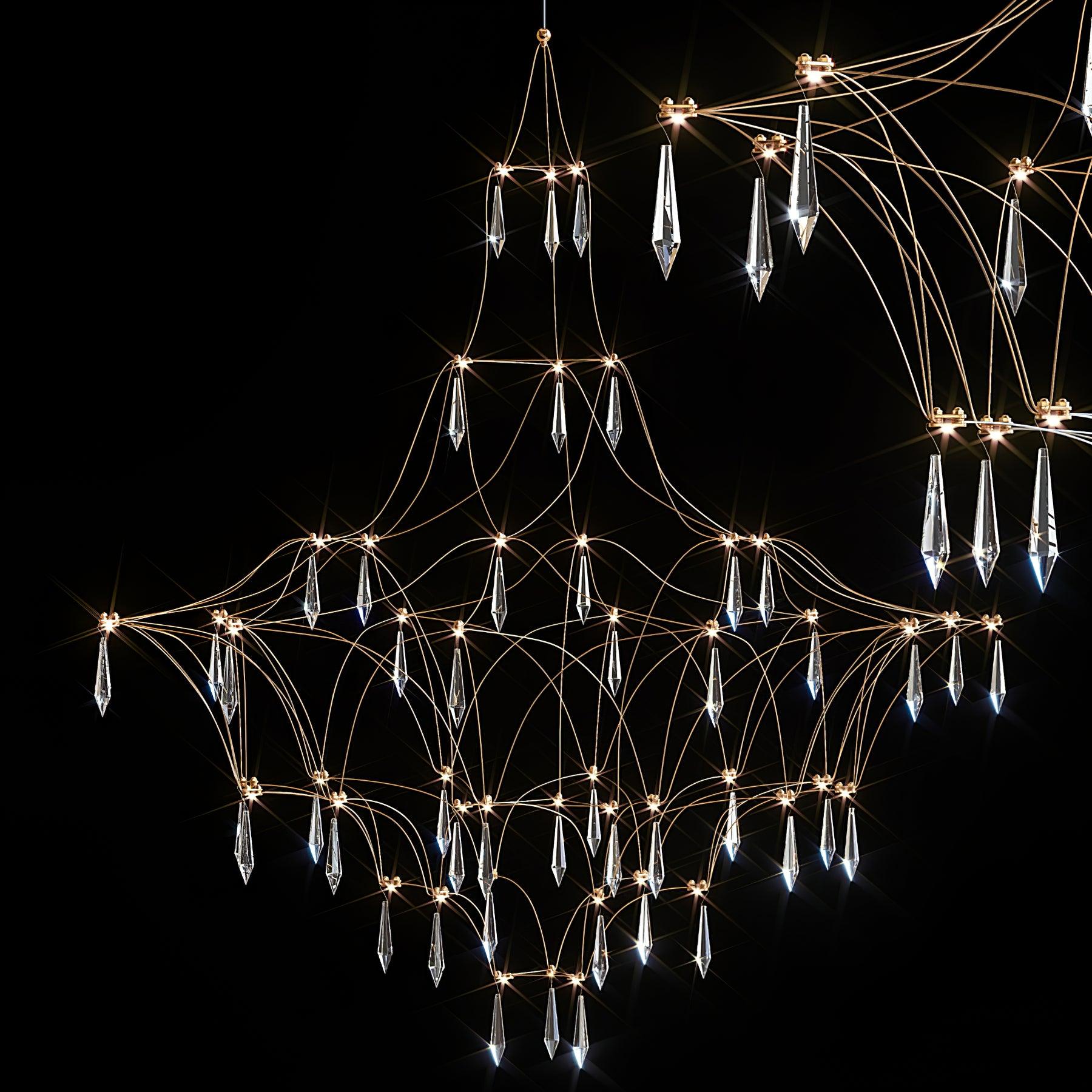 Lustra Chandelier Stainless Crystal Net - Letslighting