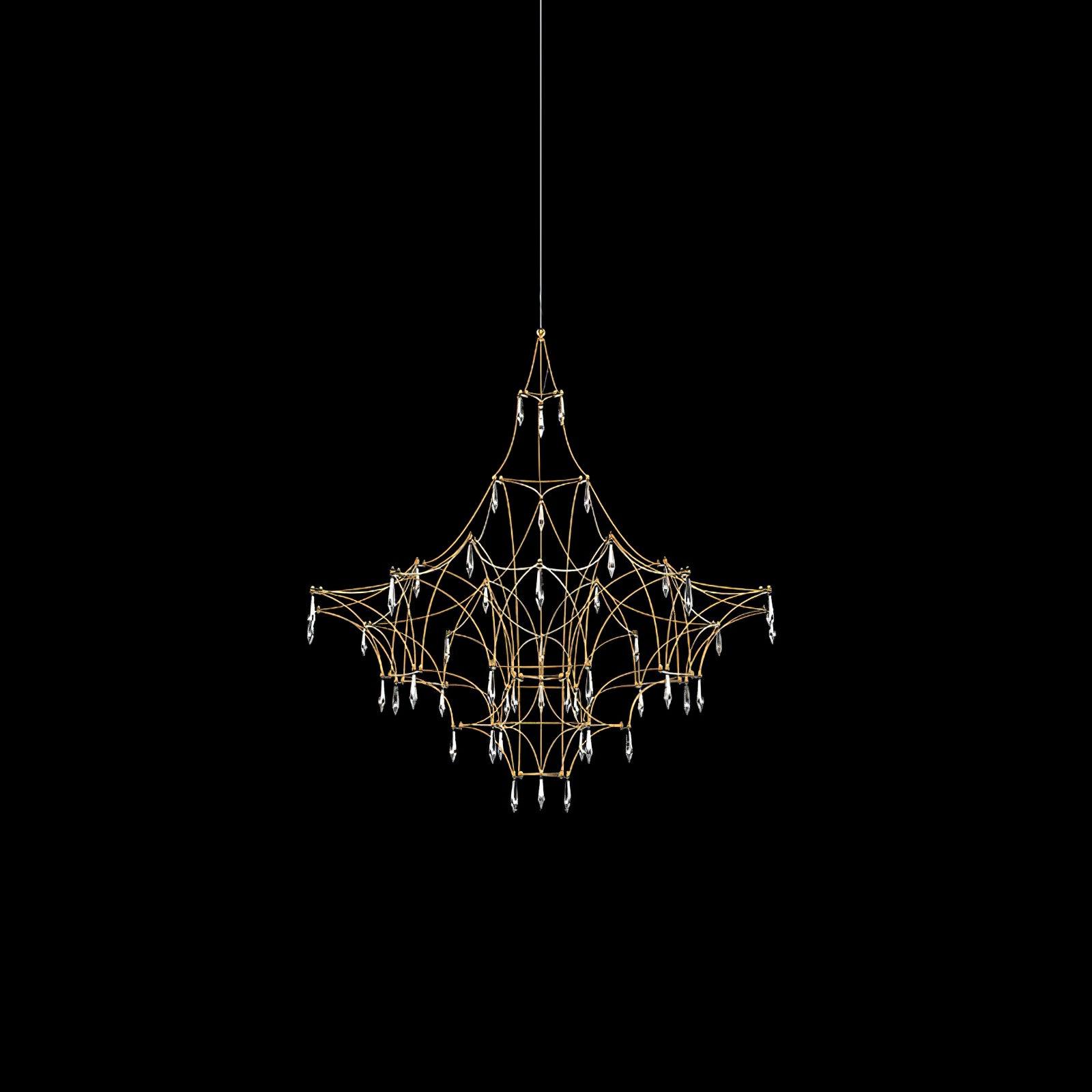 Lustra Chandelier Stainless Crystal Net - Letslighting