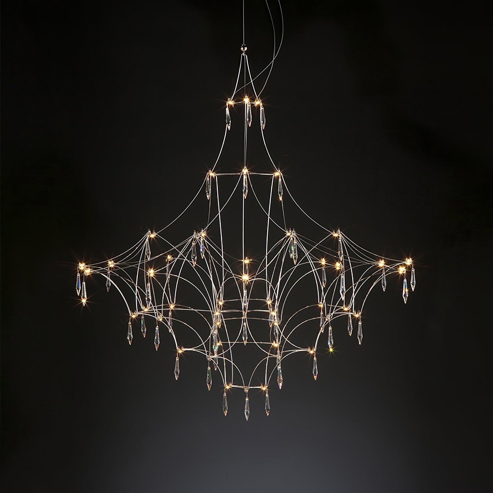 Lustra Chandelier Stainless Crystal Net - Letslighting