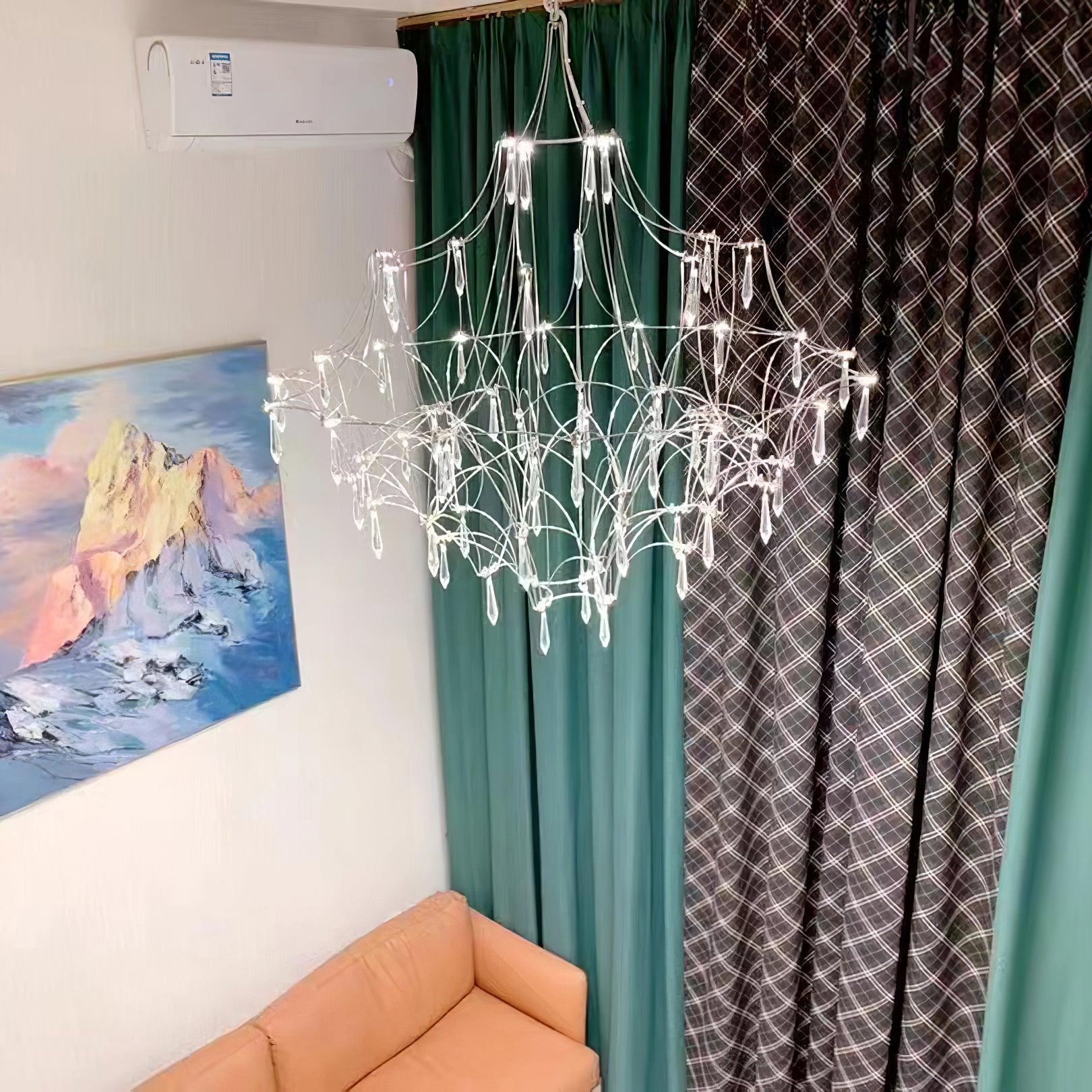 Lustra Chandelier Stainless Crystal Net - Letslighting