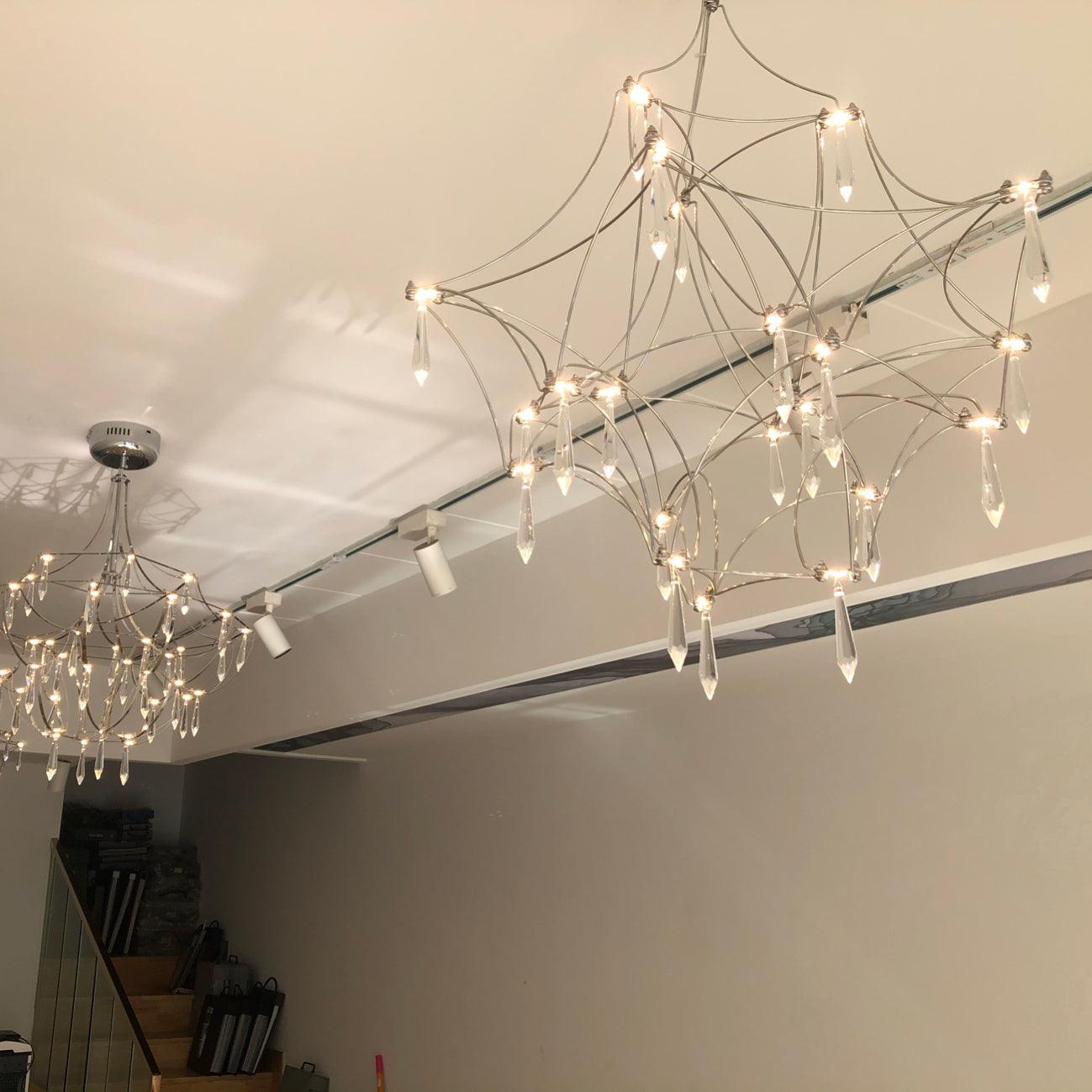 Lustra Chandelier Stainless Crystal Net - Letslighting