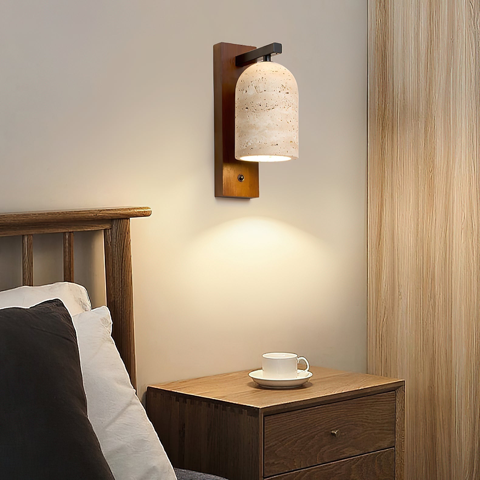 Cevenia Art Classic Natural Travertine Wall Lamp - Letslighting