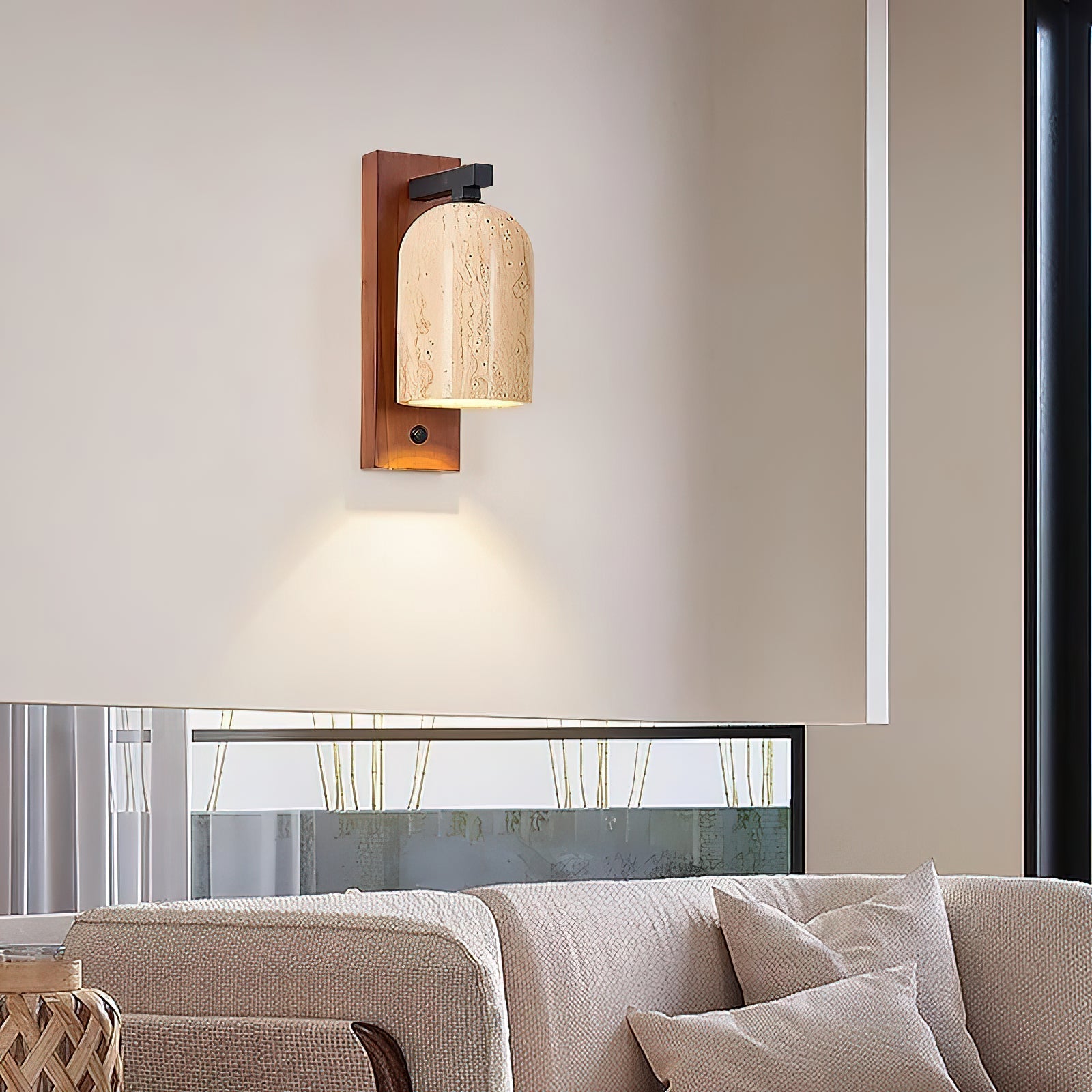 Cevenia Art Classic Natural Travertine Wall Lamp - Letslighting