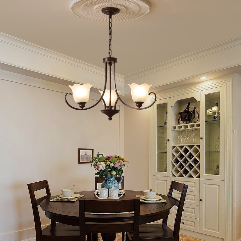 Nydorisra Elegance Vintage Floral Glass Chandelier - Letslighting