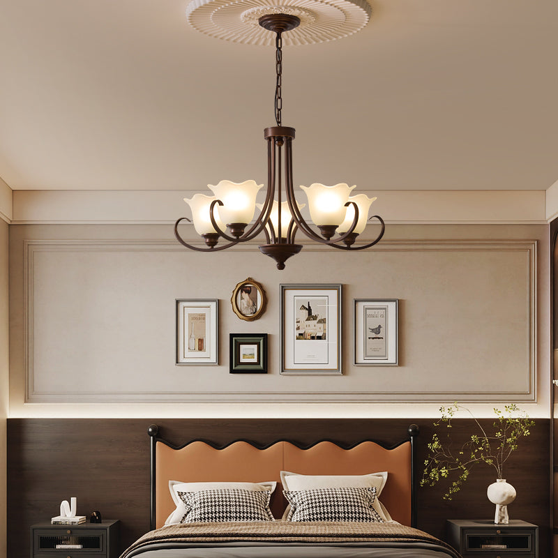 Nydorisra Elegance Vintage Floral Glass Chandelier - Letslighting