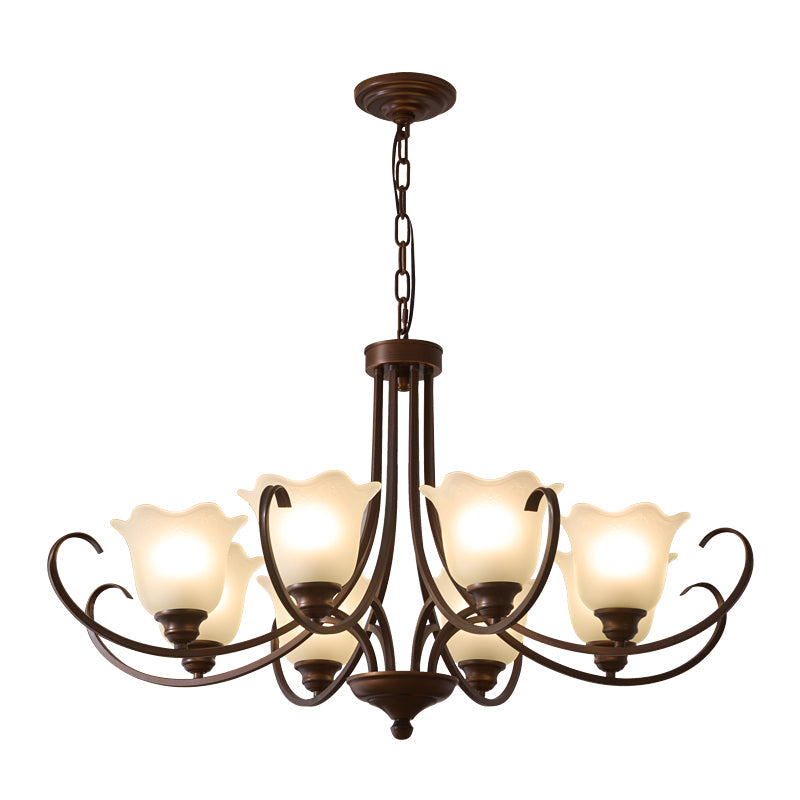 Nydorisra Elegance Vintage Floral Glass Chandelier - Letslighting