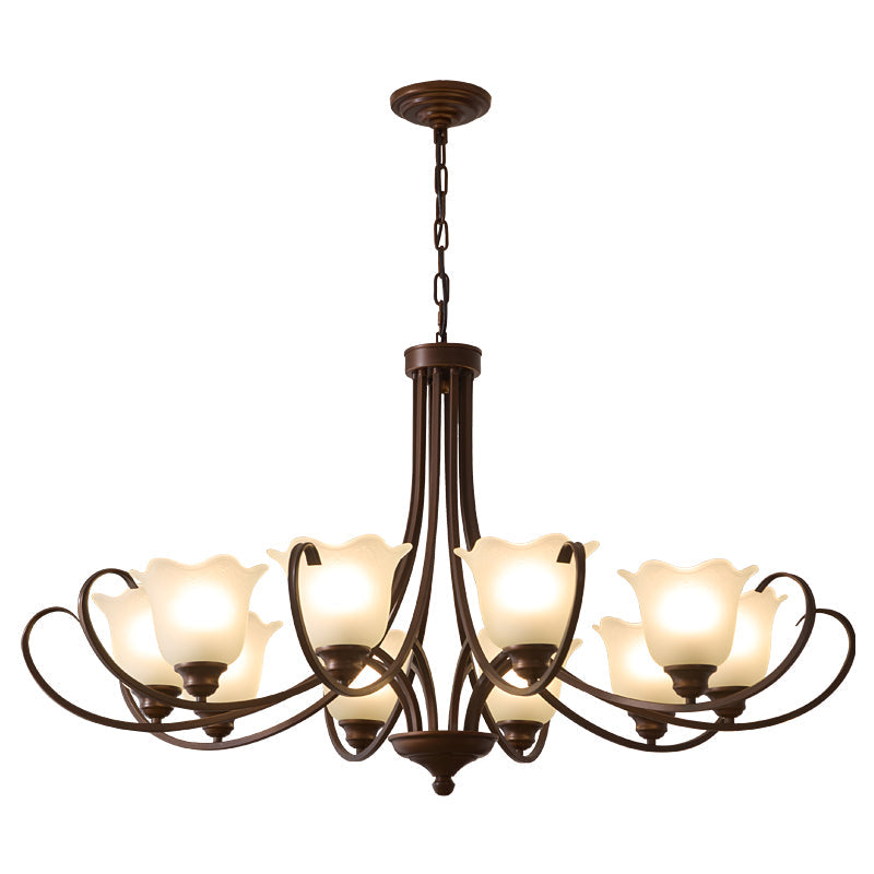 Nydorisra Elegance Vintage Floral Glass Chandelier - Letslighting