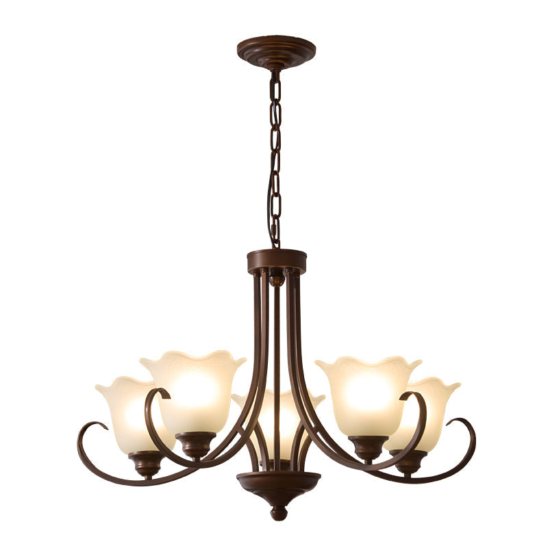 Nydorisra Elegance Vintage Floral Glass Chandelier - Letslighting