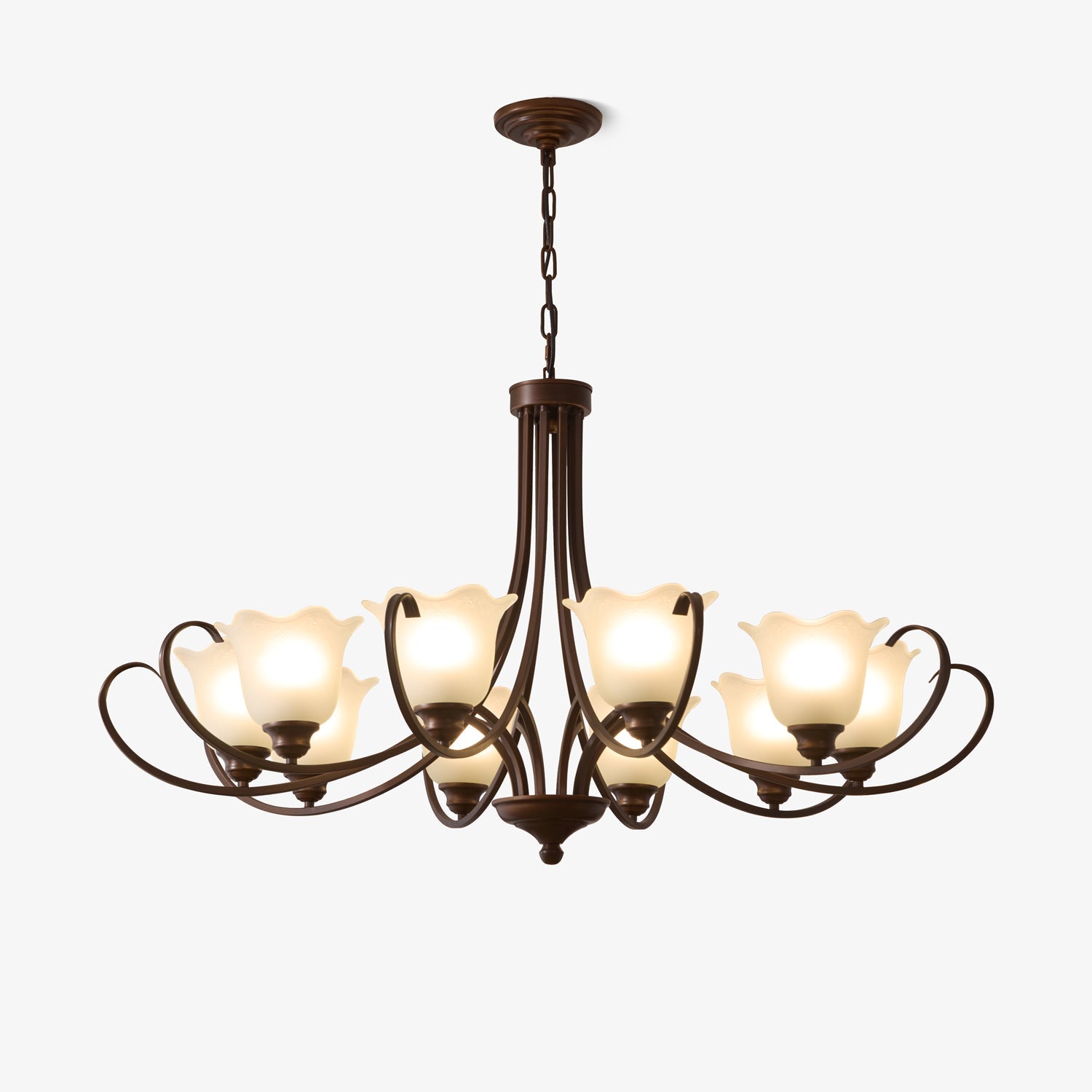 Nydorisra Elegance Vintage Floral Glass Chandelier - Letslighting