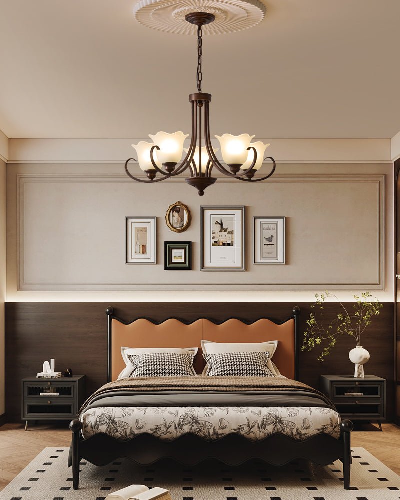 Nydorisra Elegance Vintage Floral Glass Chandelier - Letslighting