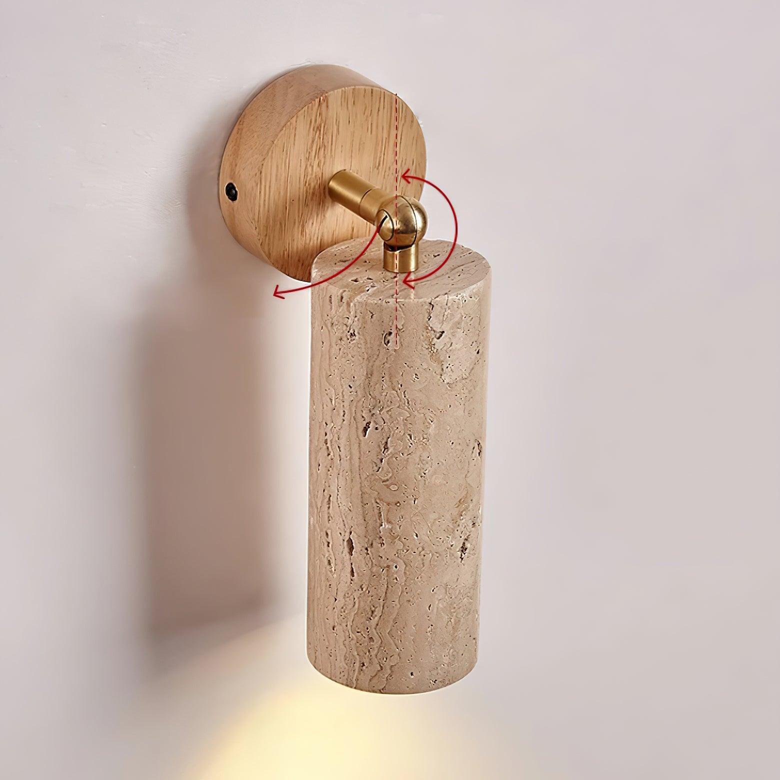 Travion Adjustable Travertine Wall Sconce - Letslighting