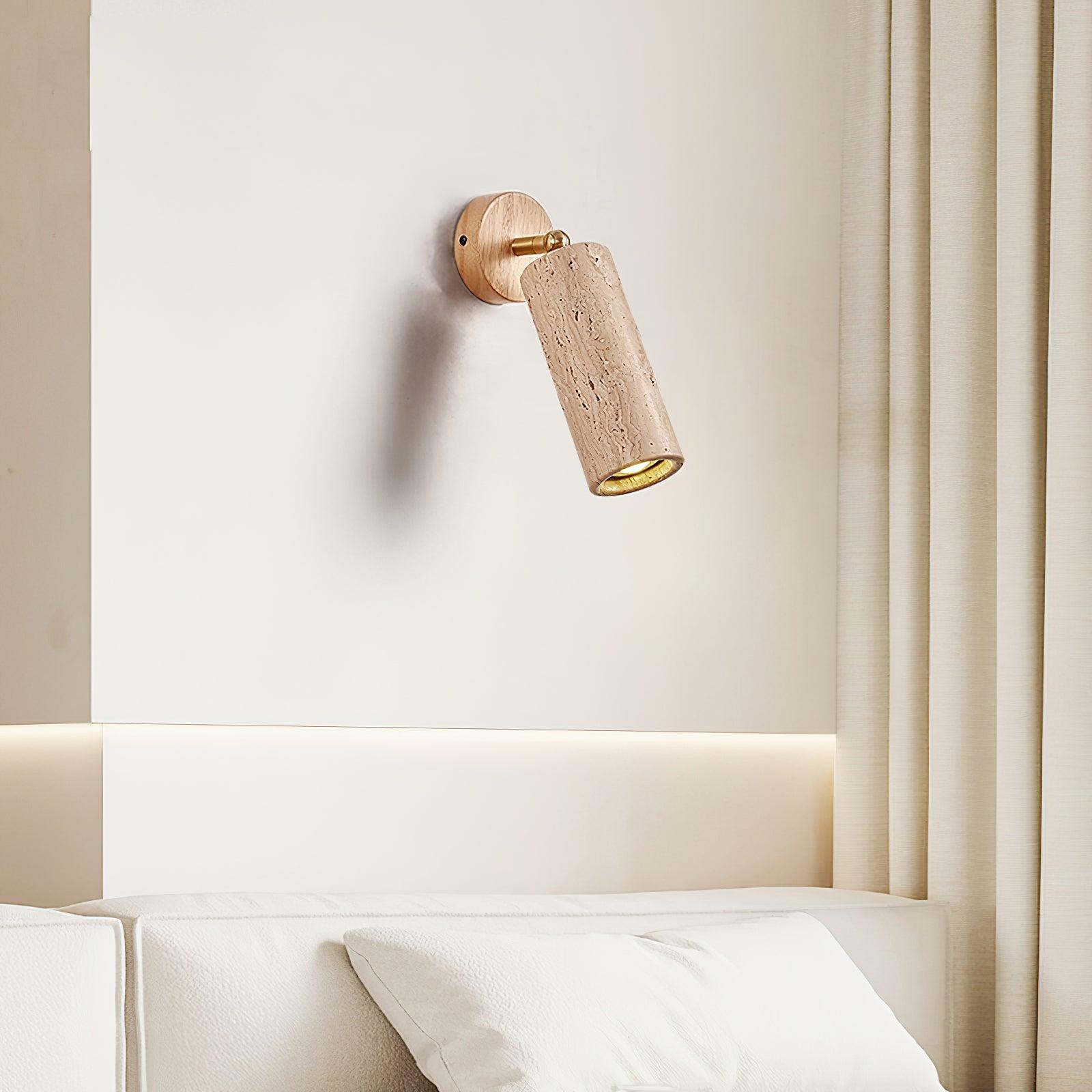 Travion Adjustable Travertine Wall Sconce - Letslighting