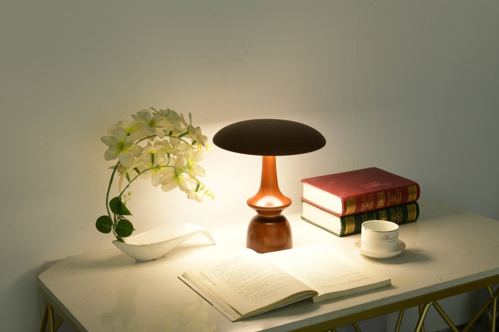 Orbis Vintage Wood Table Lamp - Letslighting