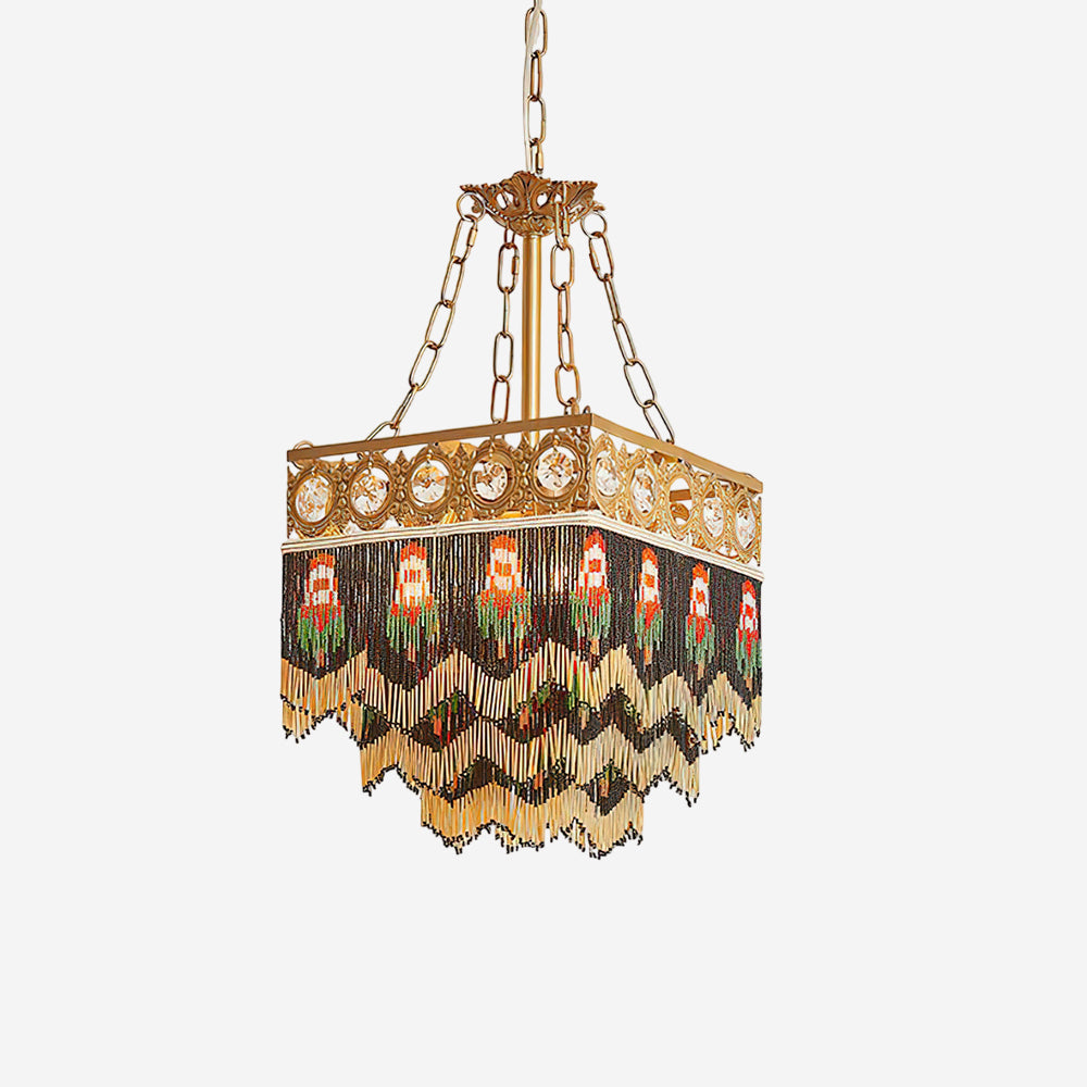 Tiffany Pendant Light Tassel Glass Bohemian - Letslighting
