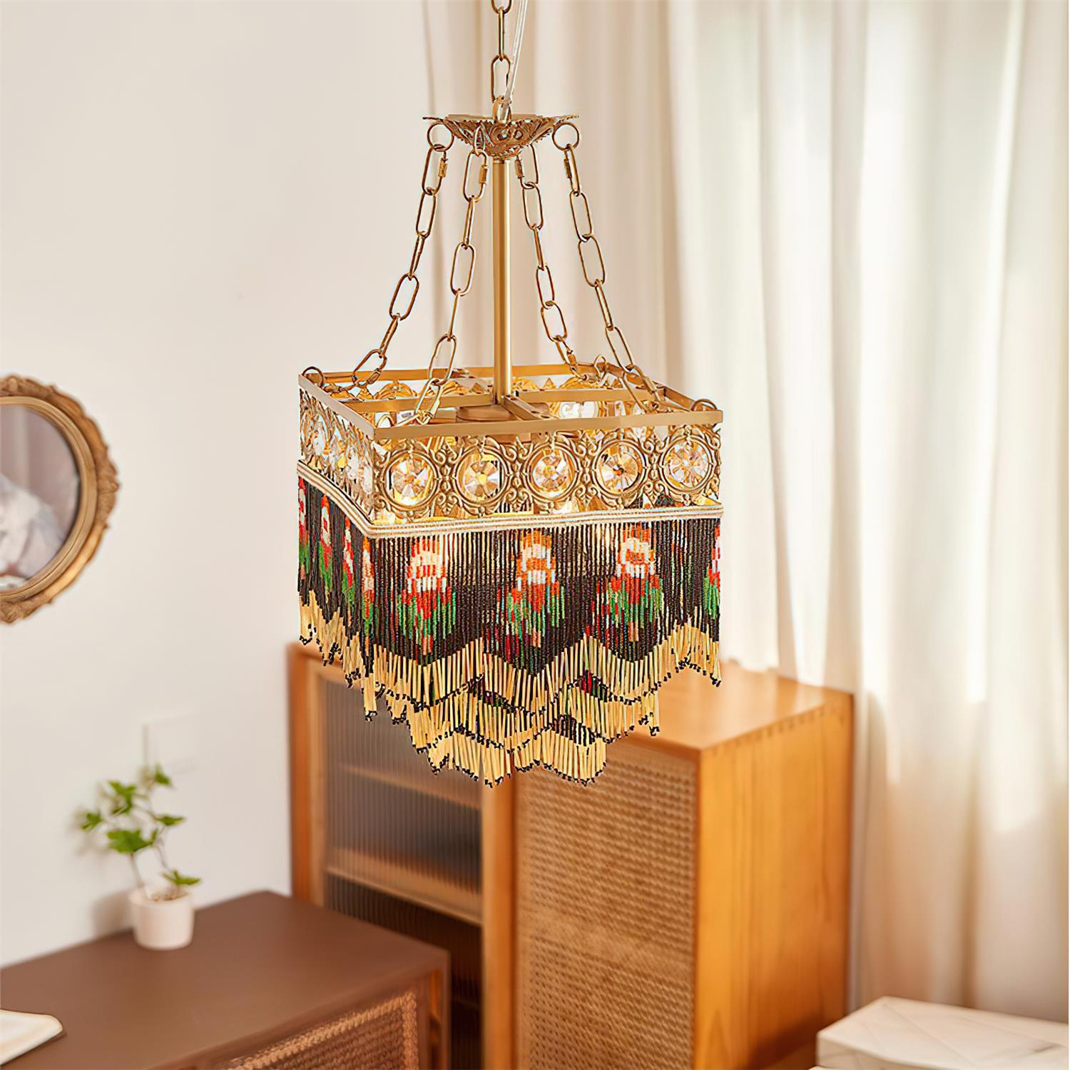 Tiffany Pendant Light Tassel Glass Bohemian - Letslighting