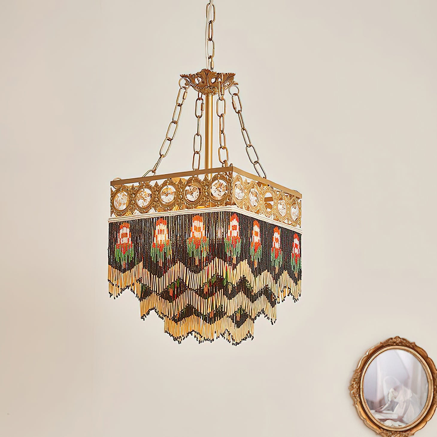 Tiffany Pendant Light Tassel Glass Bohemian - Letslighting