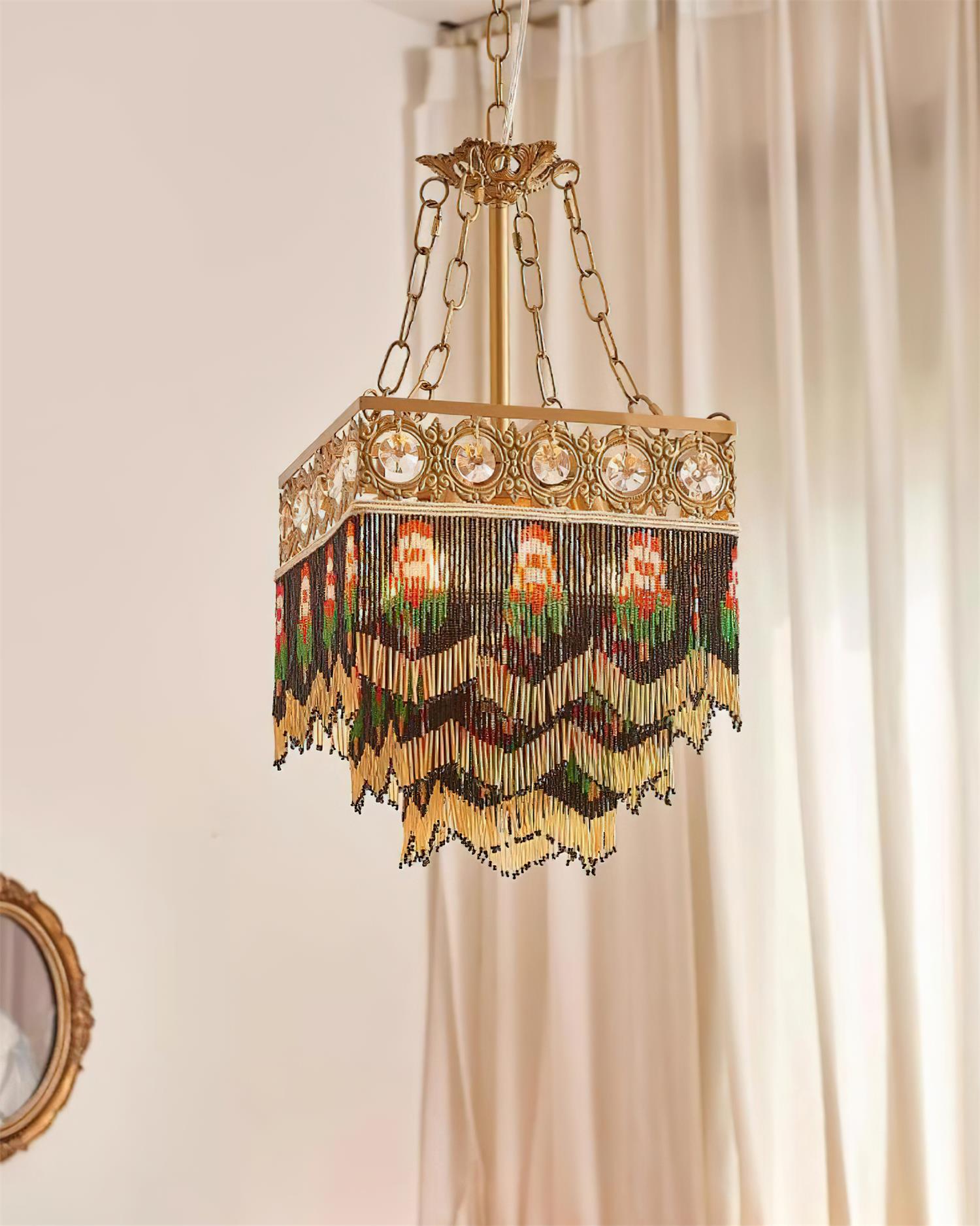 Tiffany Pendant Light Tassel Glass Bohemian - Letslighting
