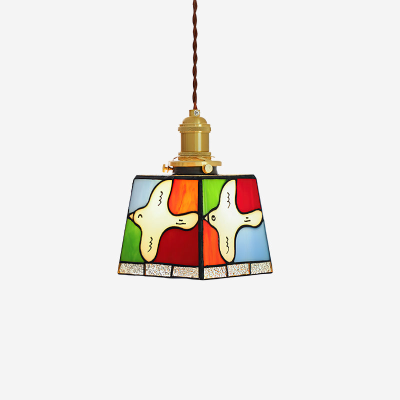 Miroa Pendant Lamp Stained-Glass Dove - Letslighting