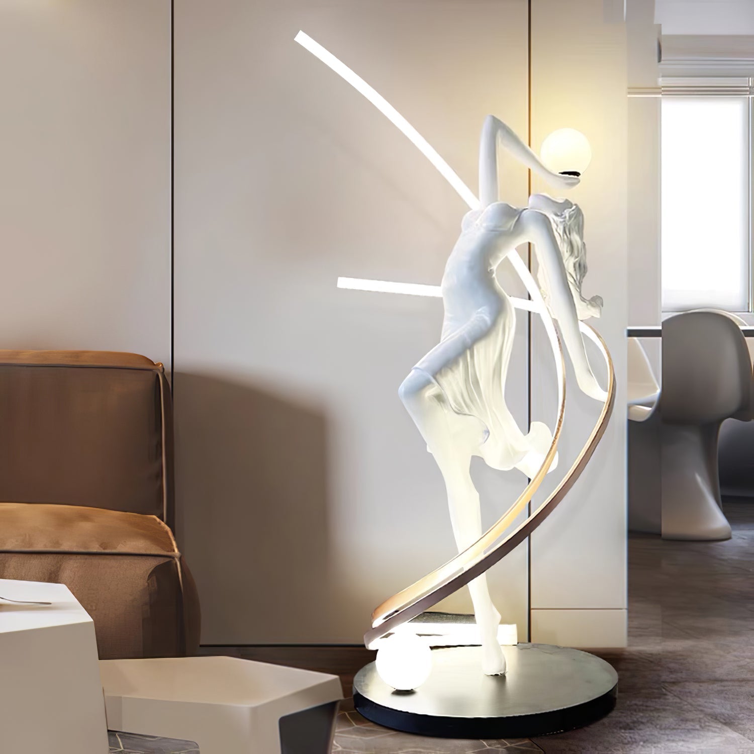 Lustra Floor Lamp Goddess Statue Elegant - Letslighting