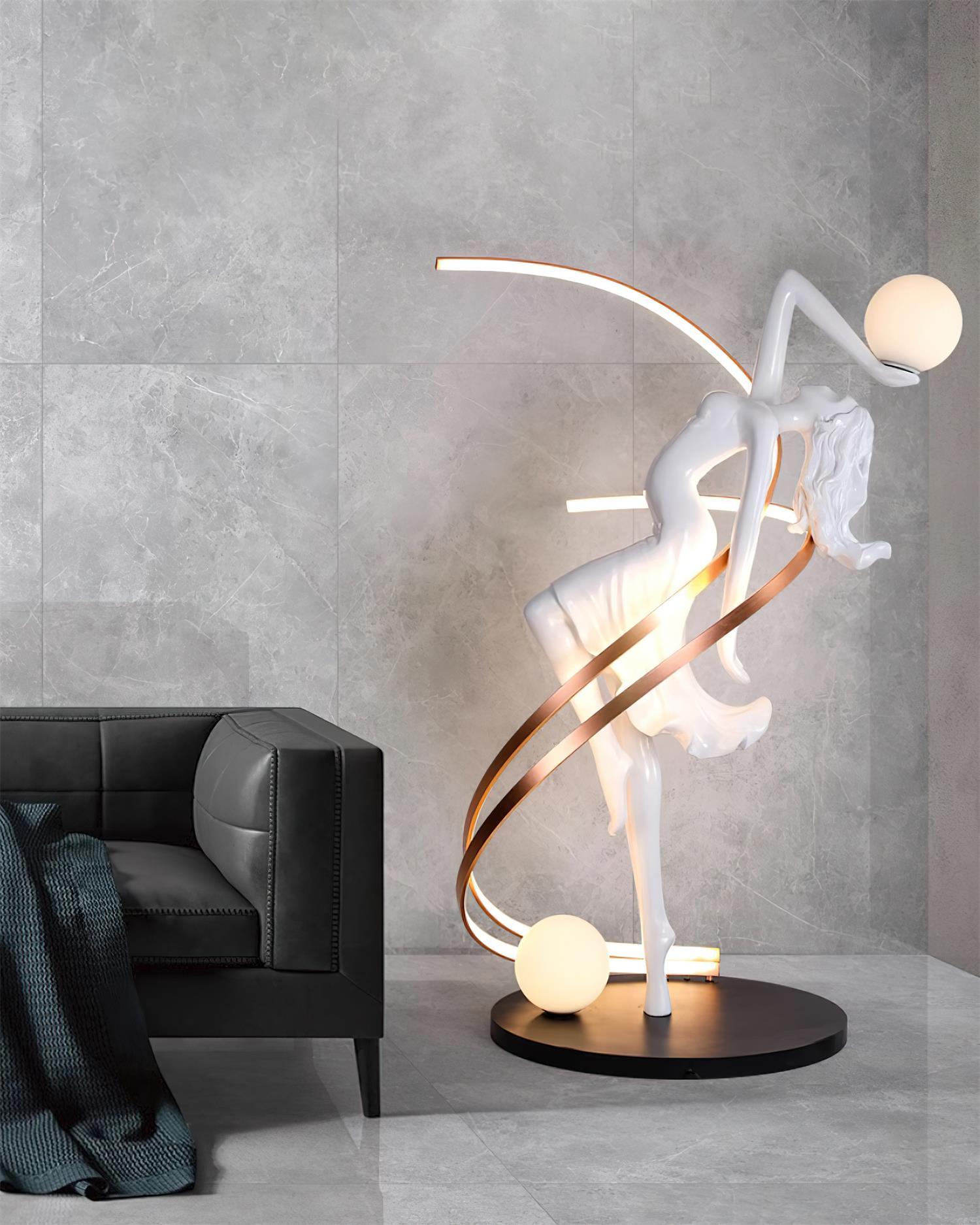 Lustra Floor Lamp Goddess Statue Elegant - Letslighting