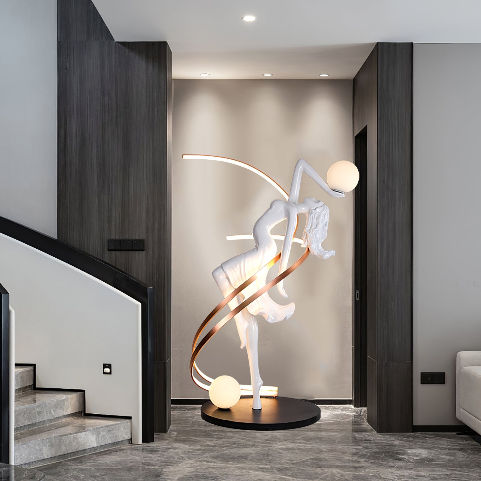 Lustra Floor Lamp Goddess Statue Elegant - Letslighting