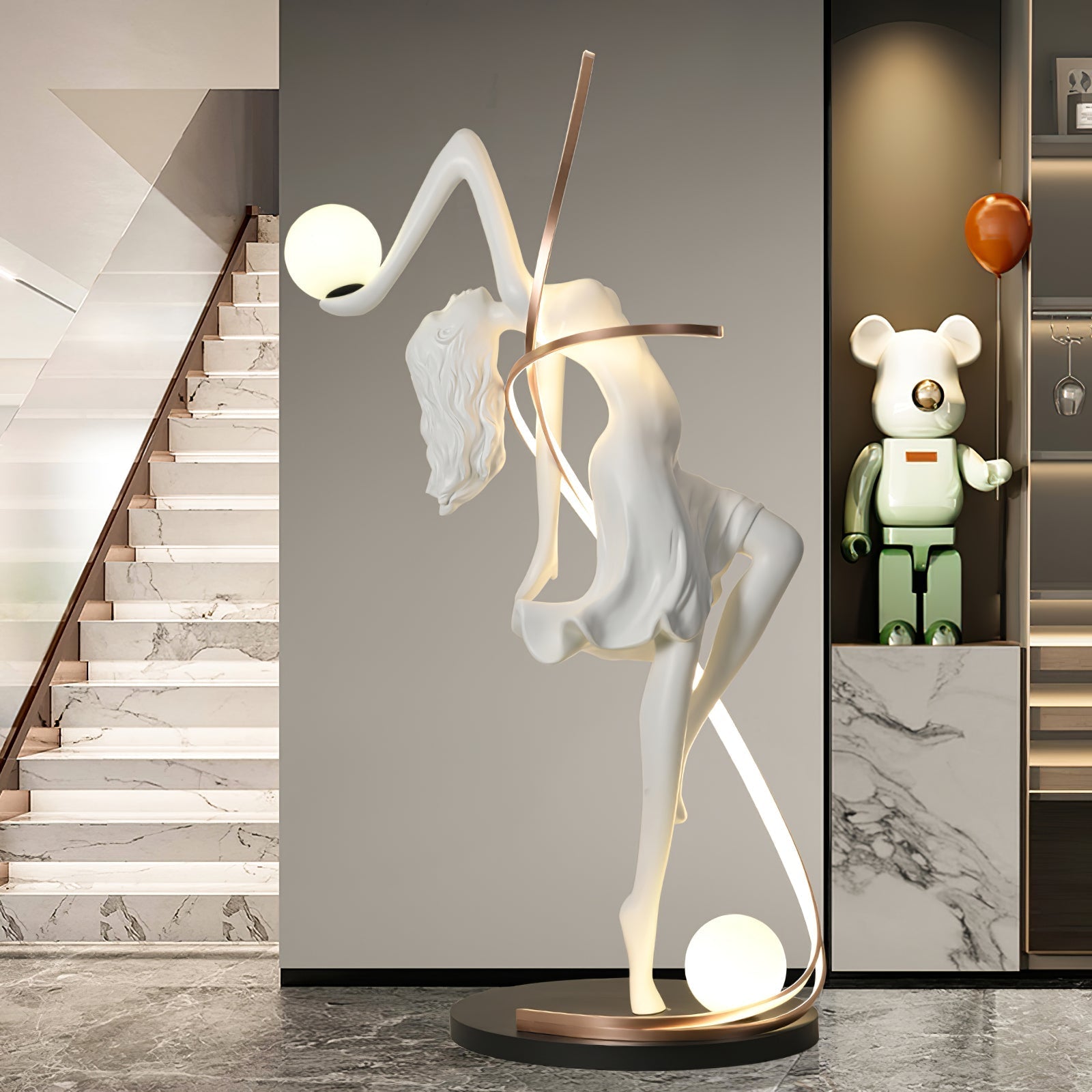 Lustra Floor Lamp Goddess Statue Elegant - Letslighting