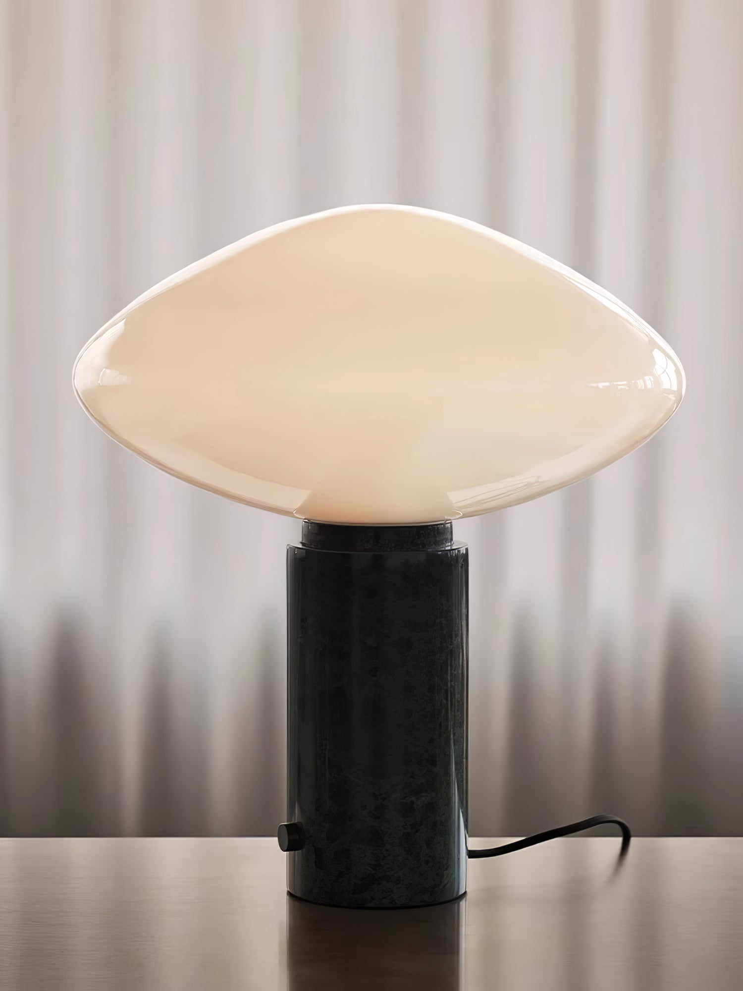 Mist Table Lamp with Glass Shade and Green Marble Base - Letslighting