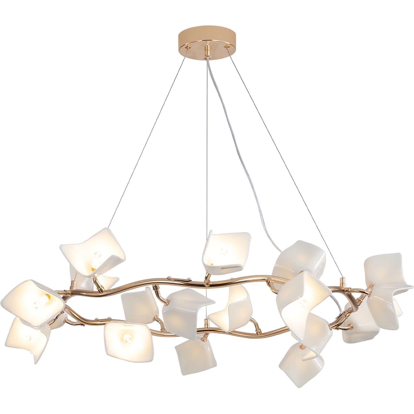Arthearae Postmodern Luxury Flora Ceramics Chandelier - Letslighting