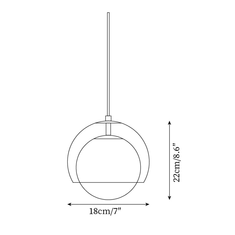 Pendant Light Double Globe Shade Glass Modern Minimalist Ambient - Letslighting