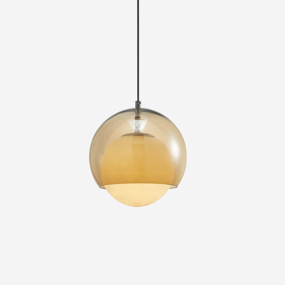 Pendant Light Double Globe Shade Glass Modern Minimalist Ambient - Letslighting